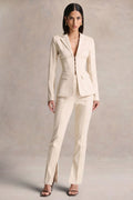 Wonder Woman | Cream High Waist Tailored Trousers With Hem Split