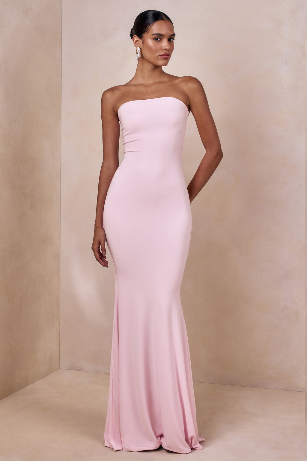 Ceremony | Pink Bandeau Maxi Dress