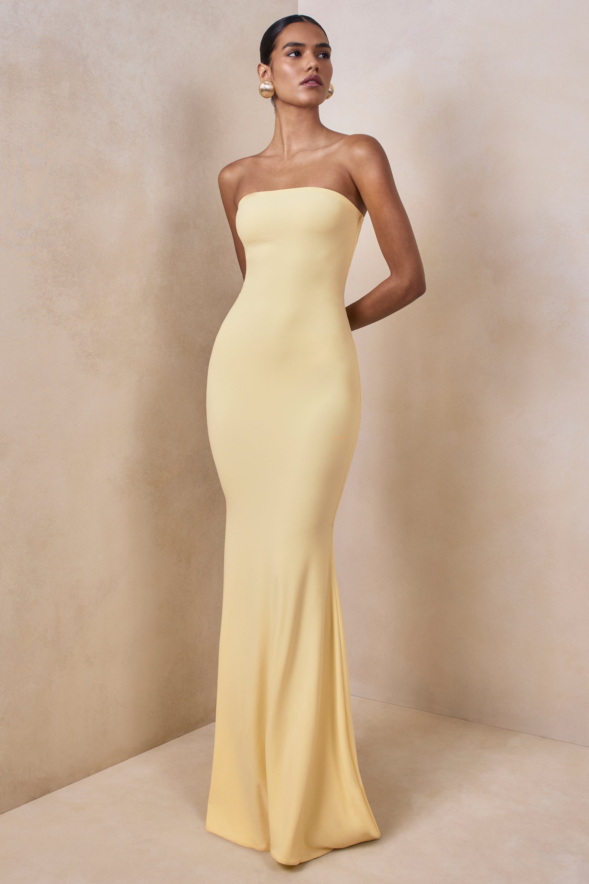 Ceremony | Lemon Bandeau Maxi Dress