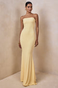 Ceremony | Lemon Bandeau Maxi Dress