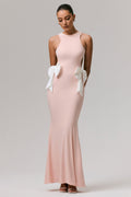 By Your Side | Pink Cut-Out Maxi Dress With Bows