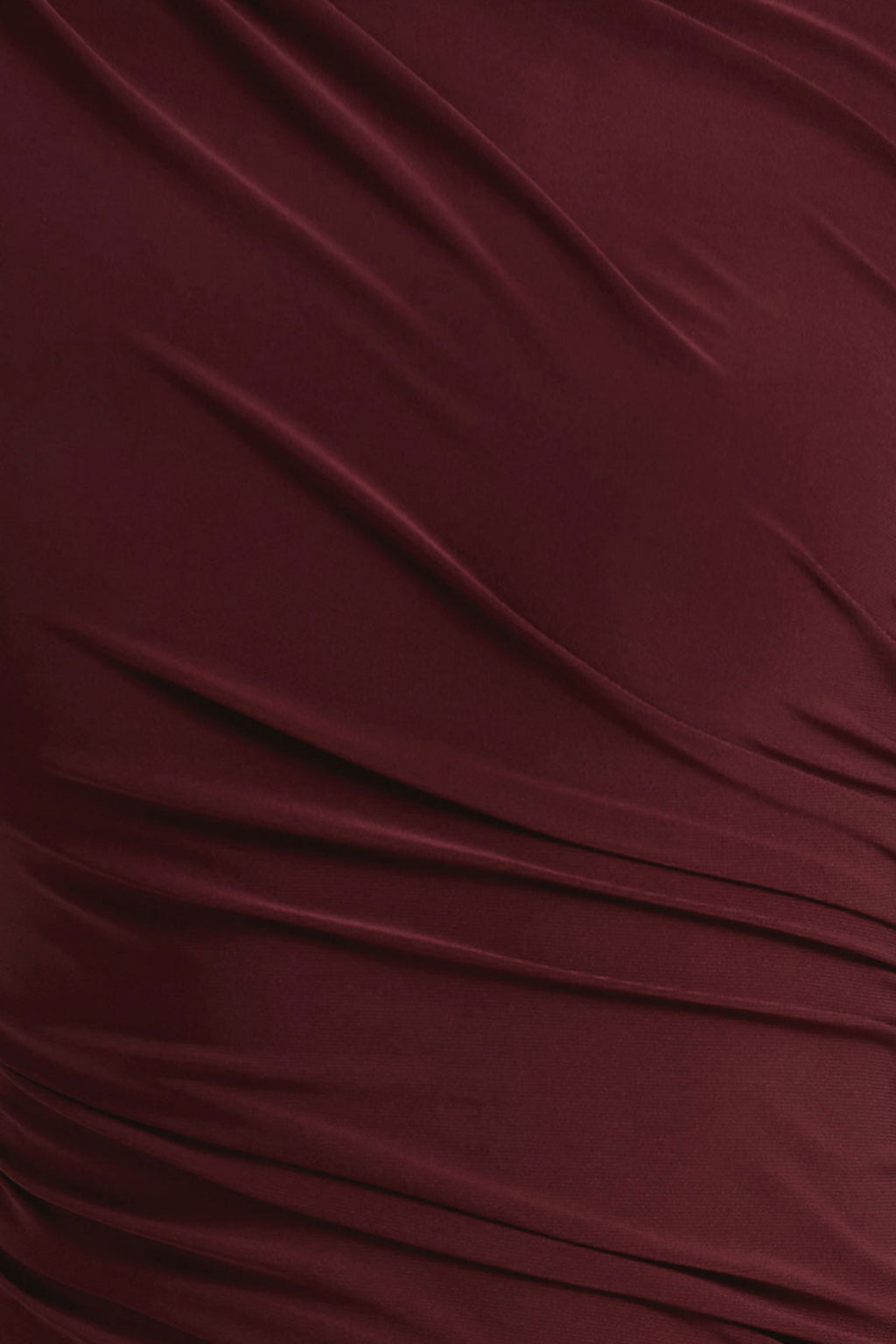 Hespera | Port High-Neck Long-Sleeve Gathered Maxi Dress