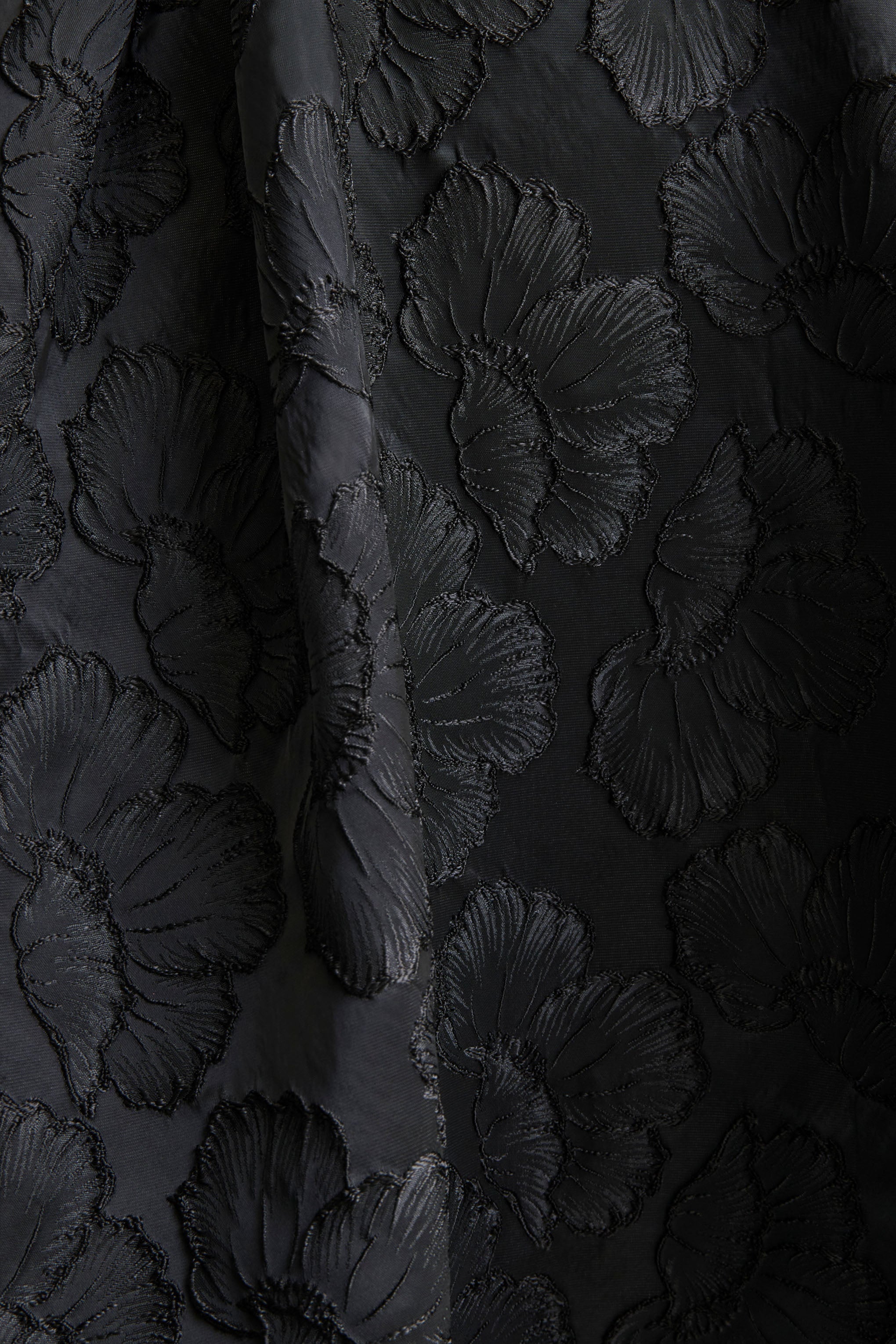 Zuma | Black Metallic Jacquard Strapless Midi Dress