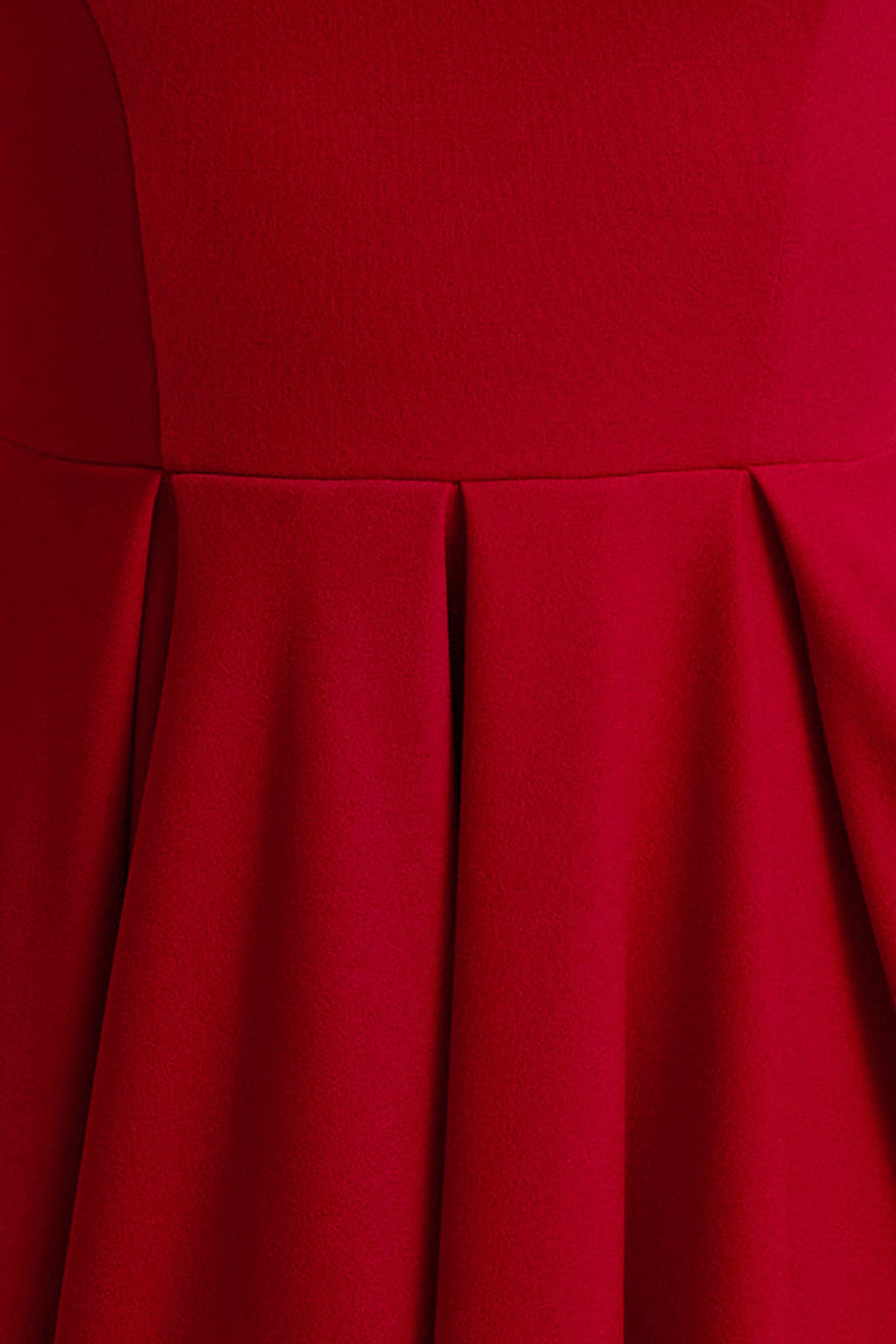 Parina | Red Strappy Volume-Hem Midi Dress