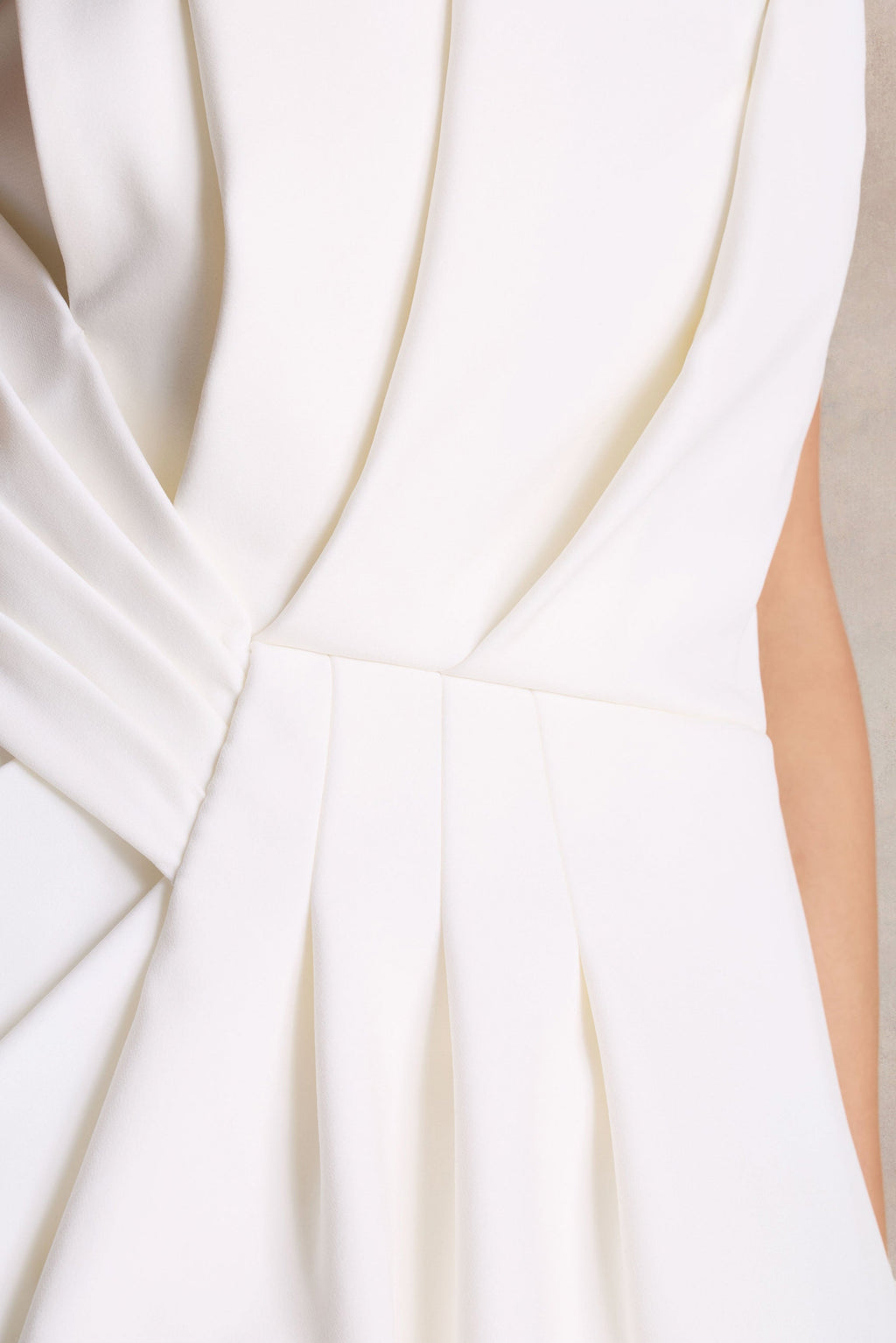 Dreamy Whispers | Cream Strapless Ruffle Split Maxi Dress