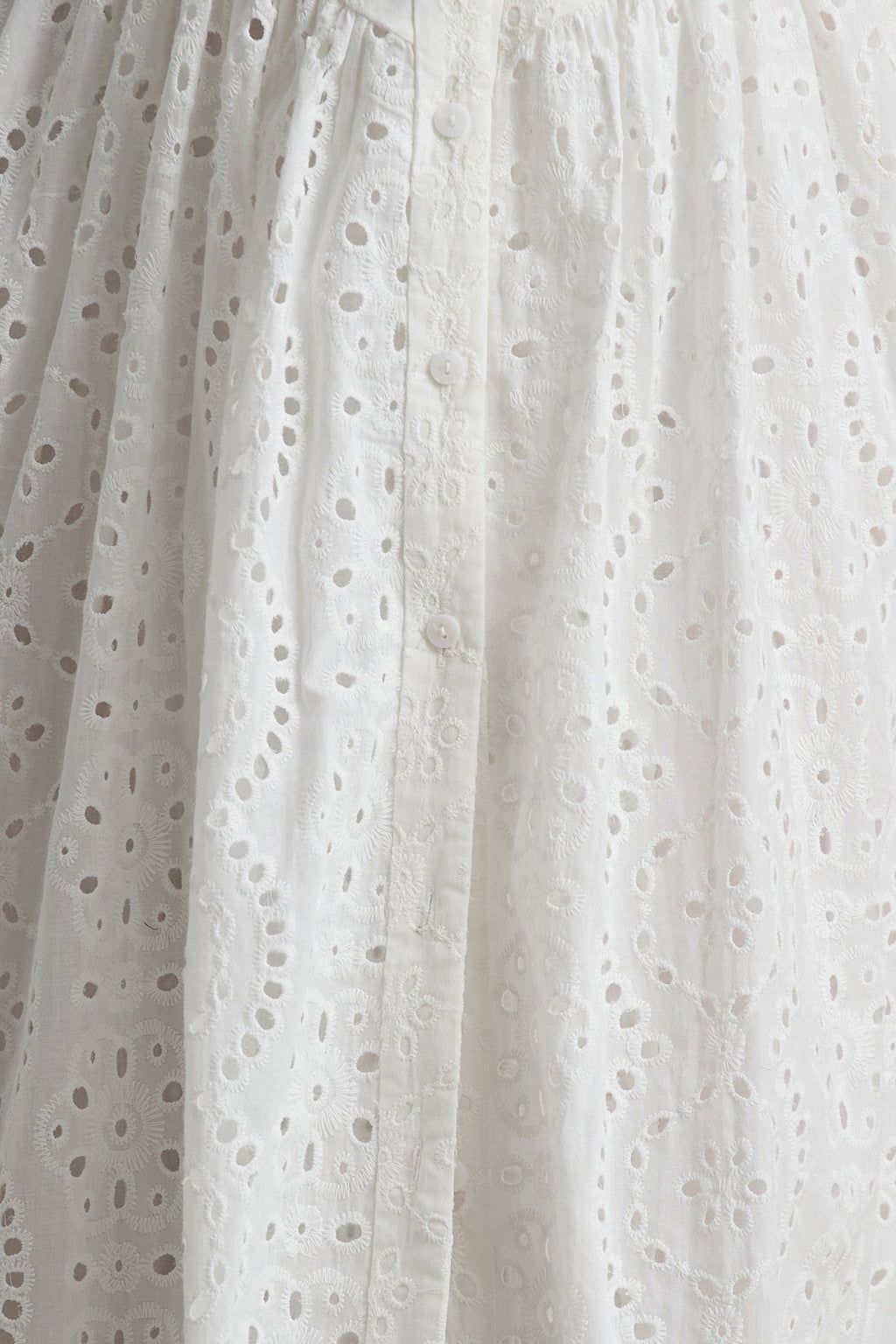 Jezebel | White Lace Plunge-Neck Collared Midi Dress