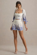 Benito | Wisteria Print Tailored Shorts