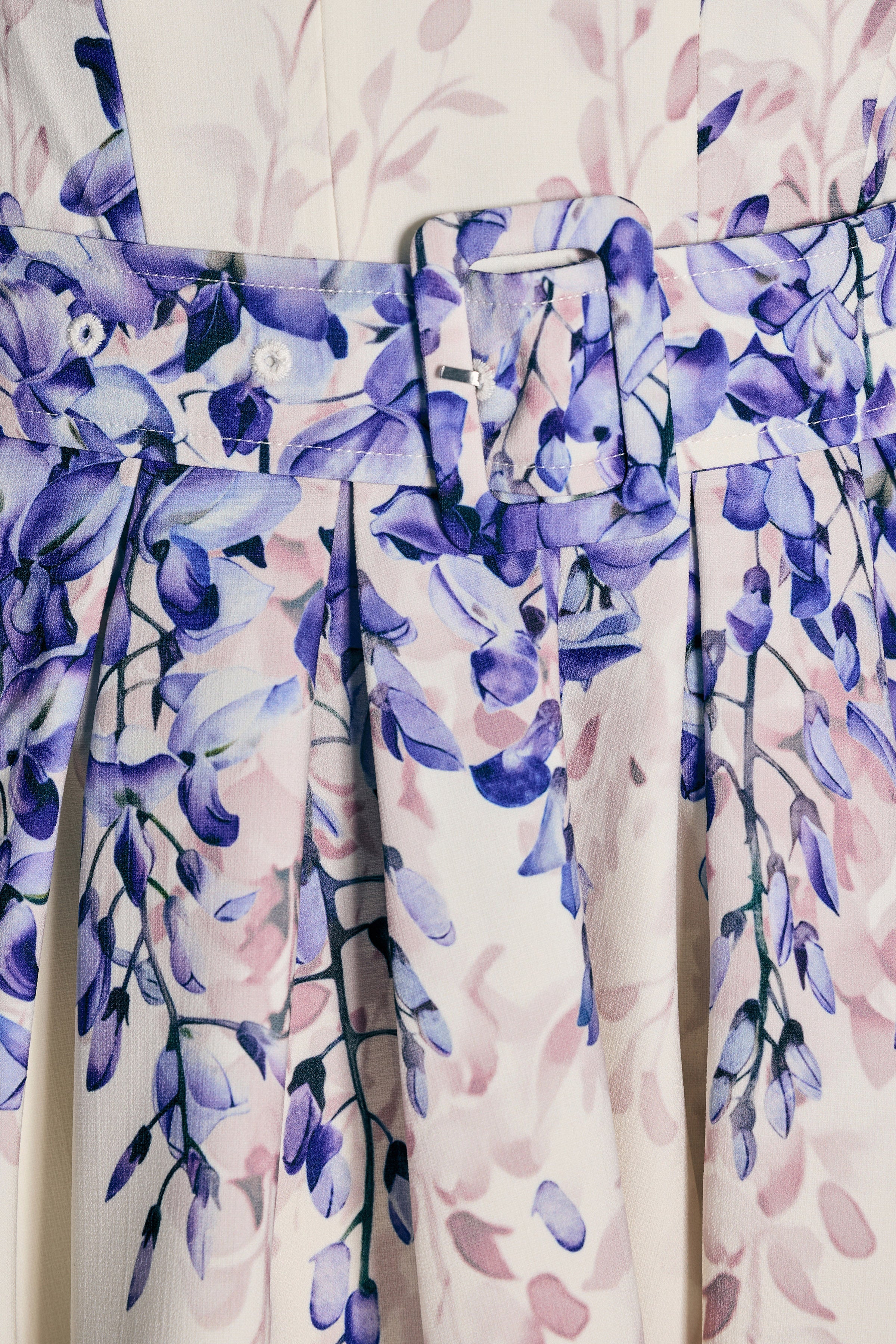 Tapia | Wisteria Print Belted Mini Dress