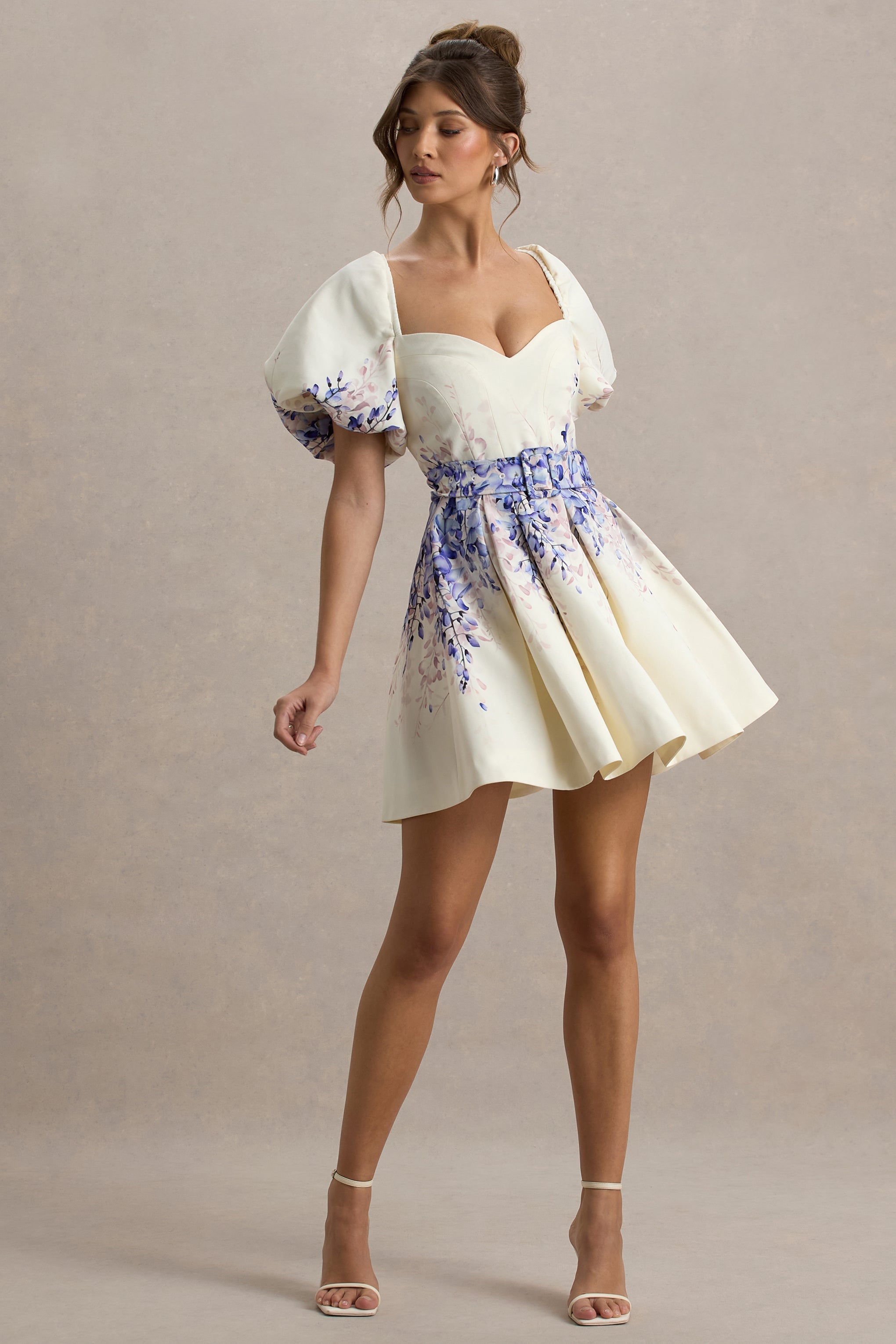 Tapia | Wisteria Print Belted Mini Dress