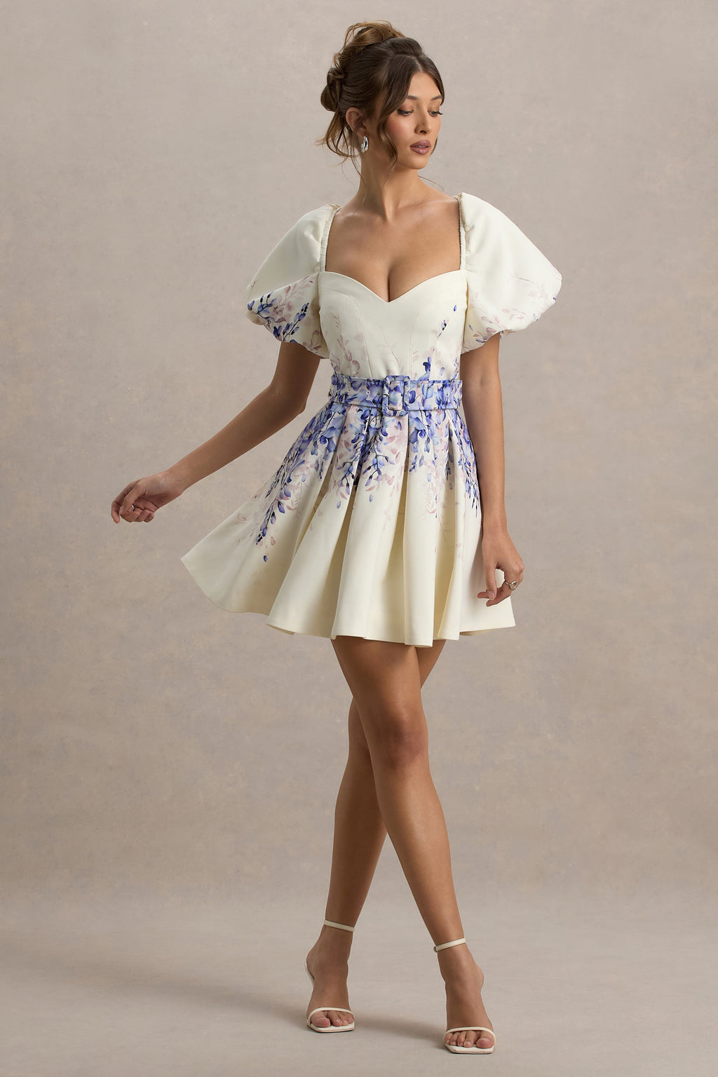 Tapia | Wisteria Print Belted Mini Dress