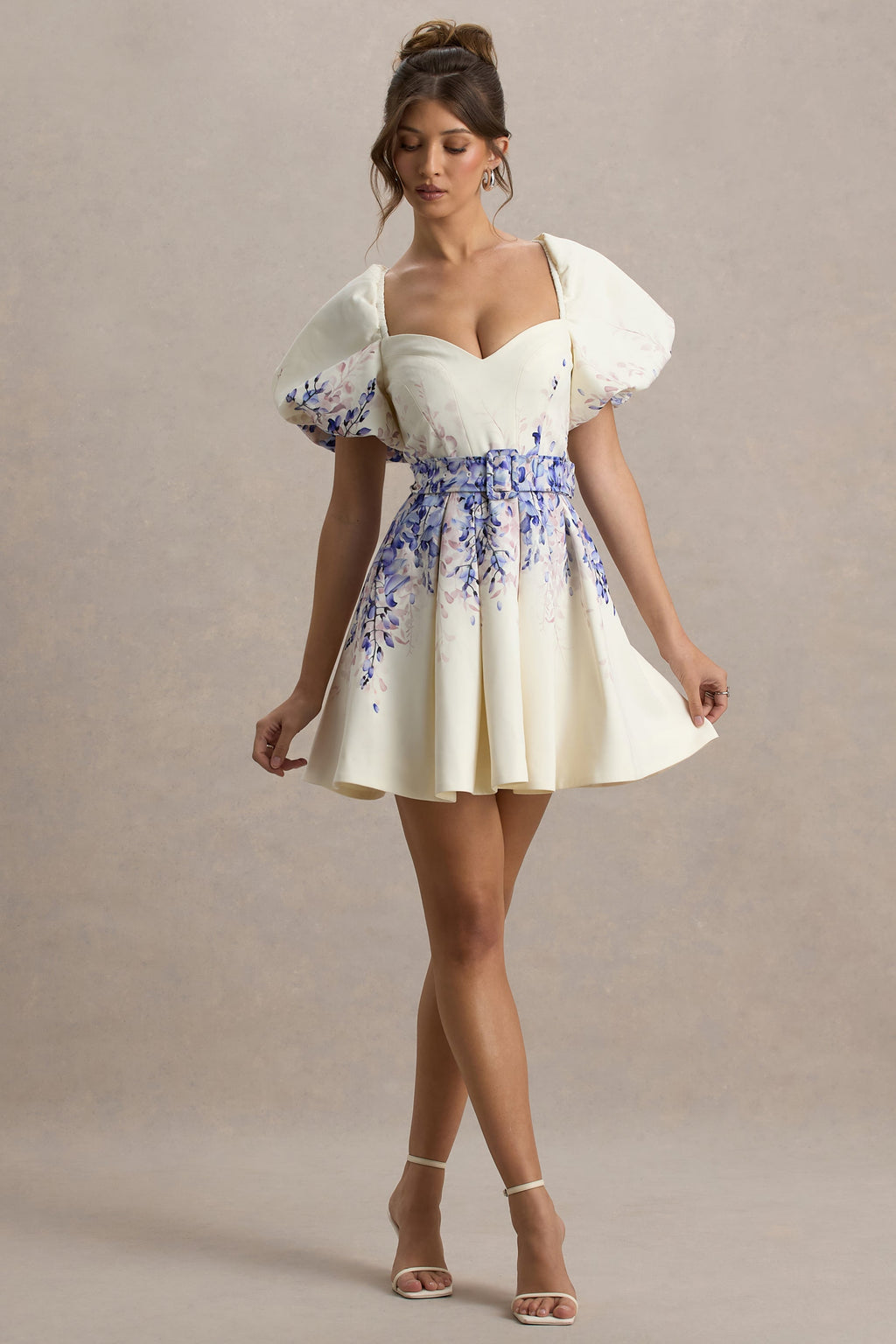Tapia | Wisteria Print Belted Mini Dress