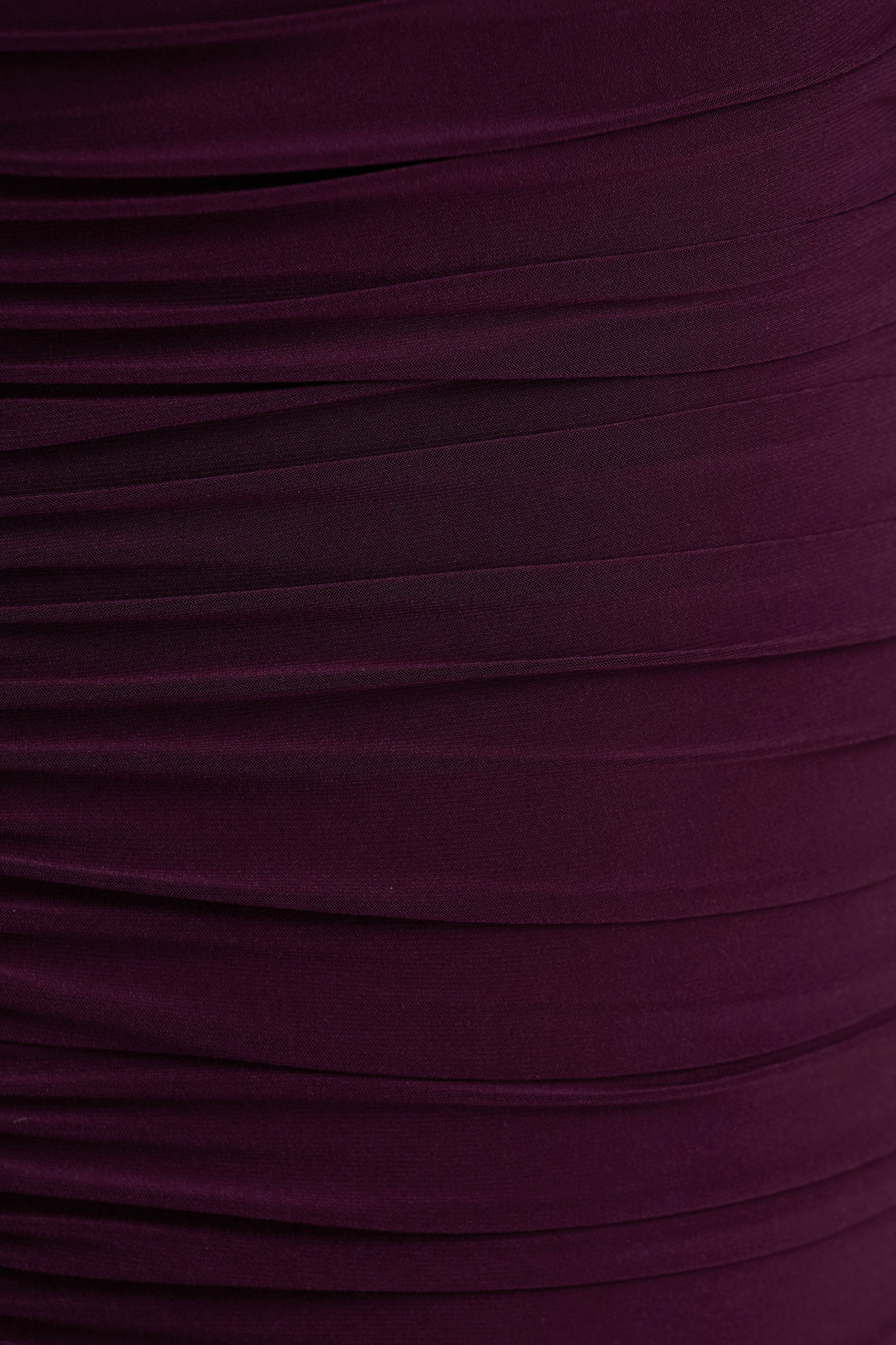 Pasqualina | Plum Ruched Plunge-Neck Maxi Dress