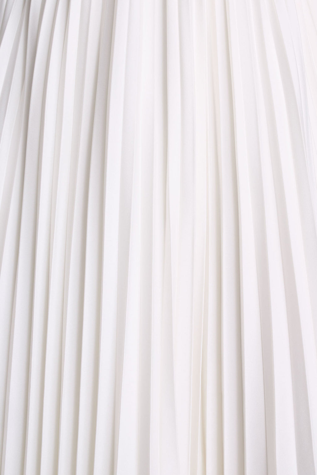 Agua | Cream Satin Sweetheart Midi Dress With Pleated Skirt