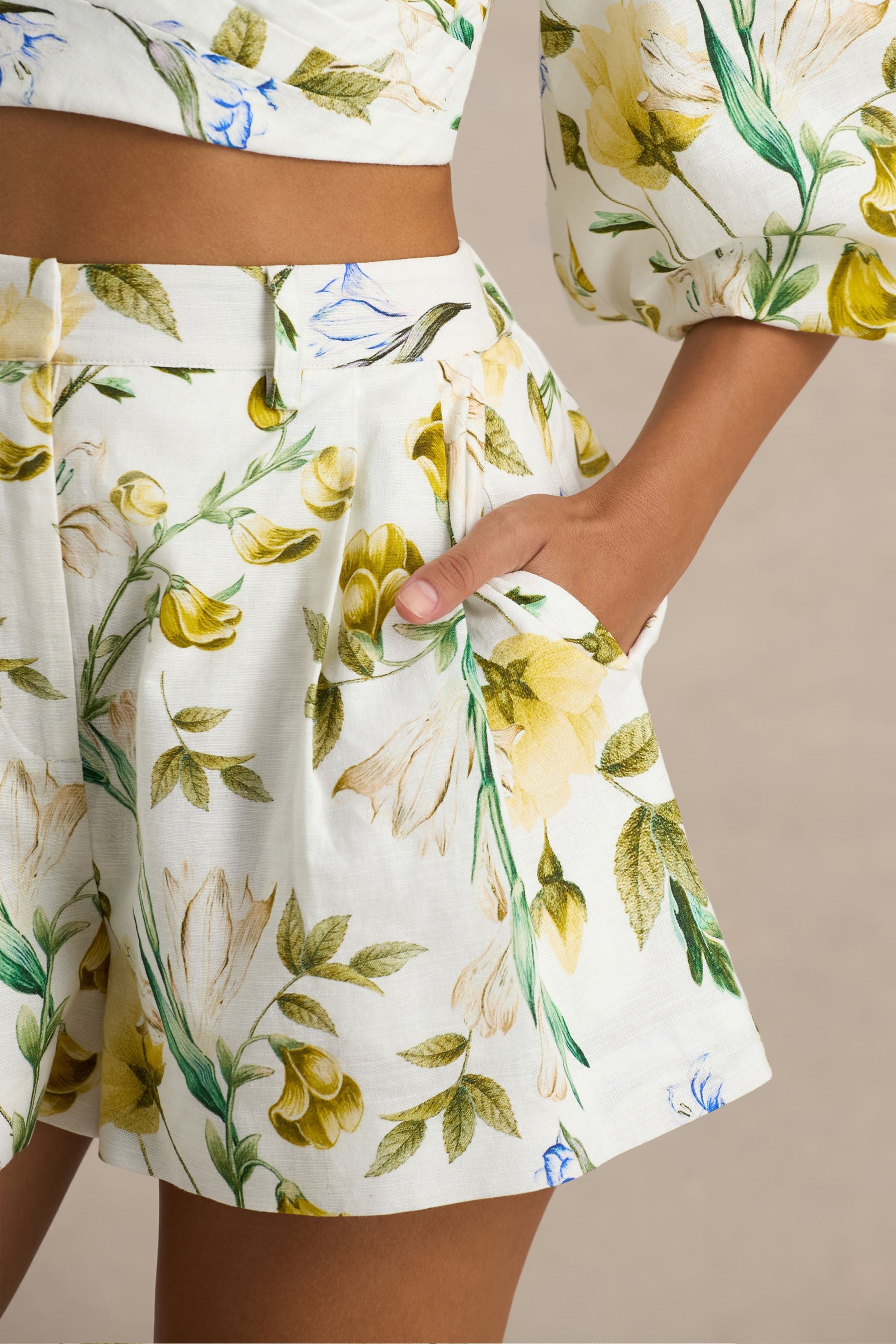 Pixel | Lemon Floral Print Shorts