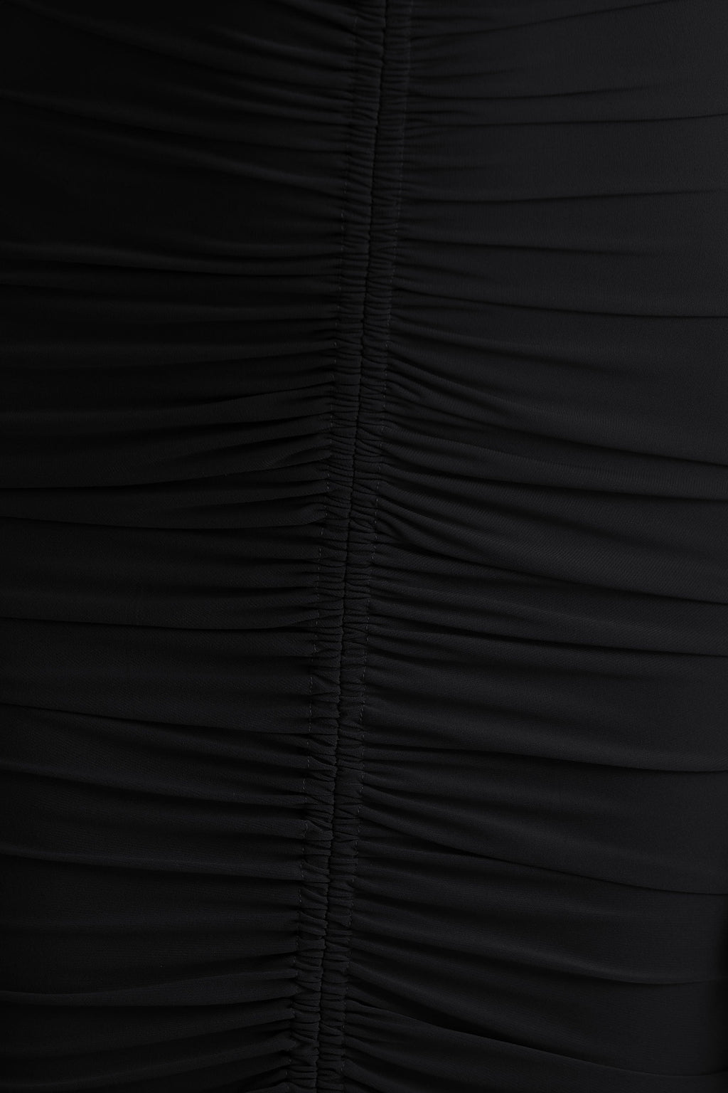 Jewel | Black Plunge-Neck Maxi Dress With Front Split and Ruched Detailing
