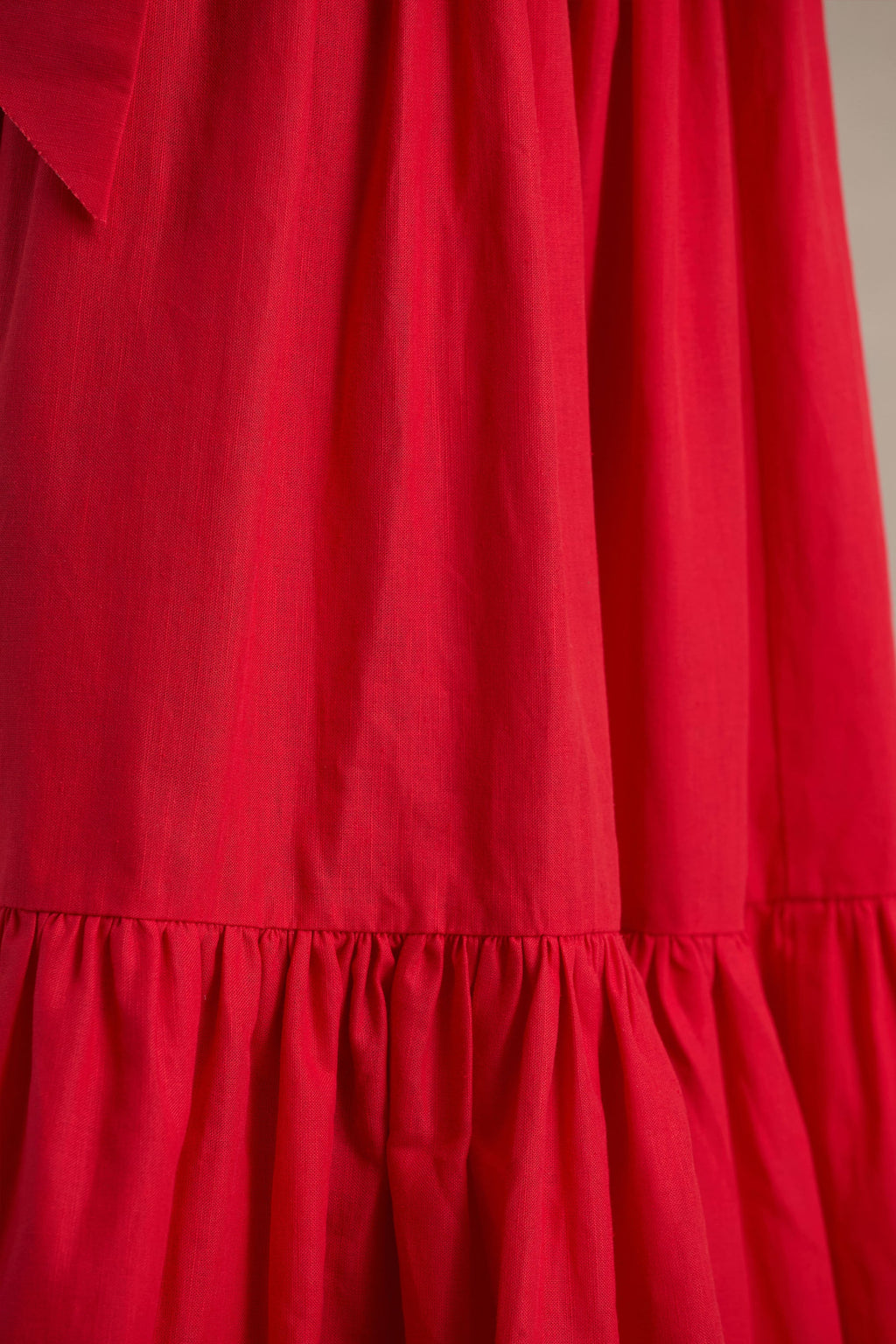 Sydney | Red Belted Maxi Shirt Dress