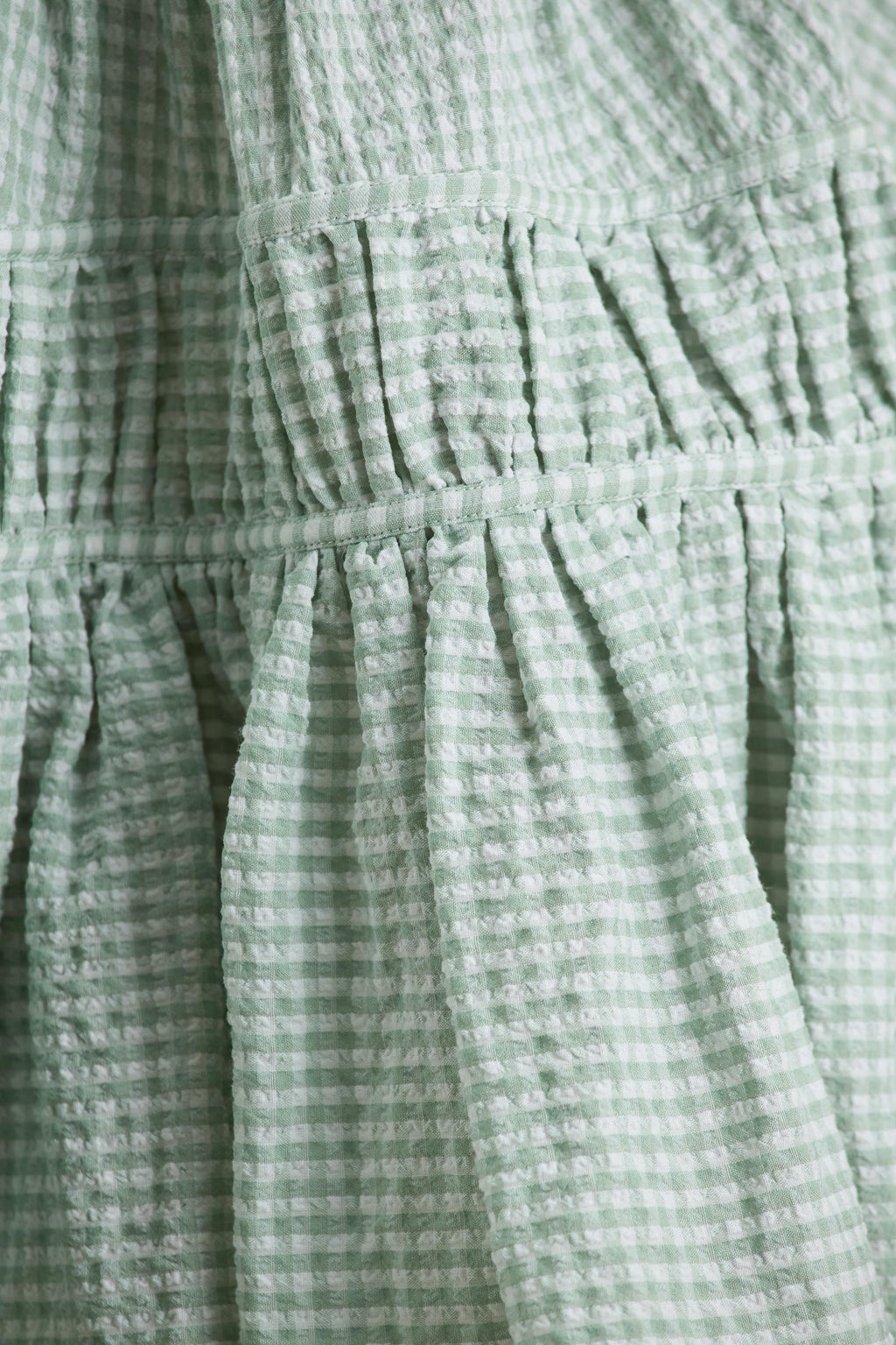 Laurelle | Green Extreme Plunge-Neck Mini Dress With Ruffled Detailing
