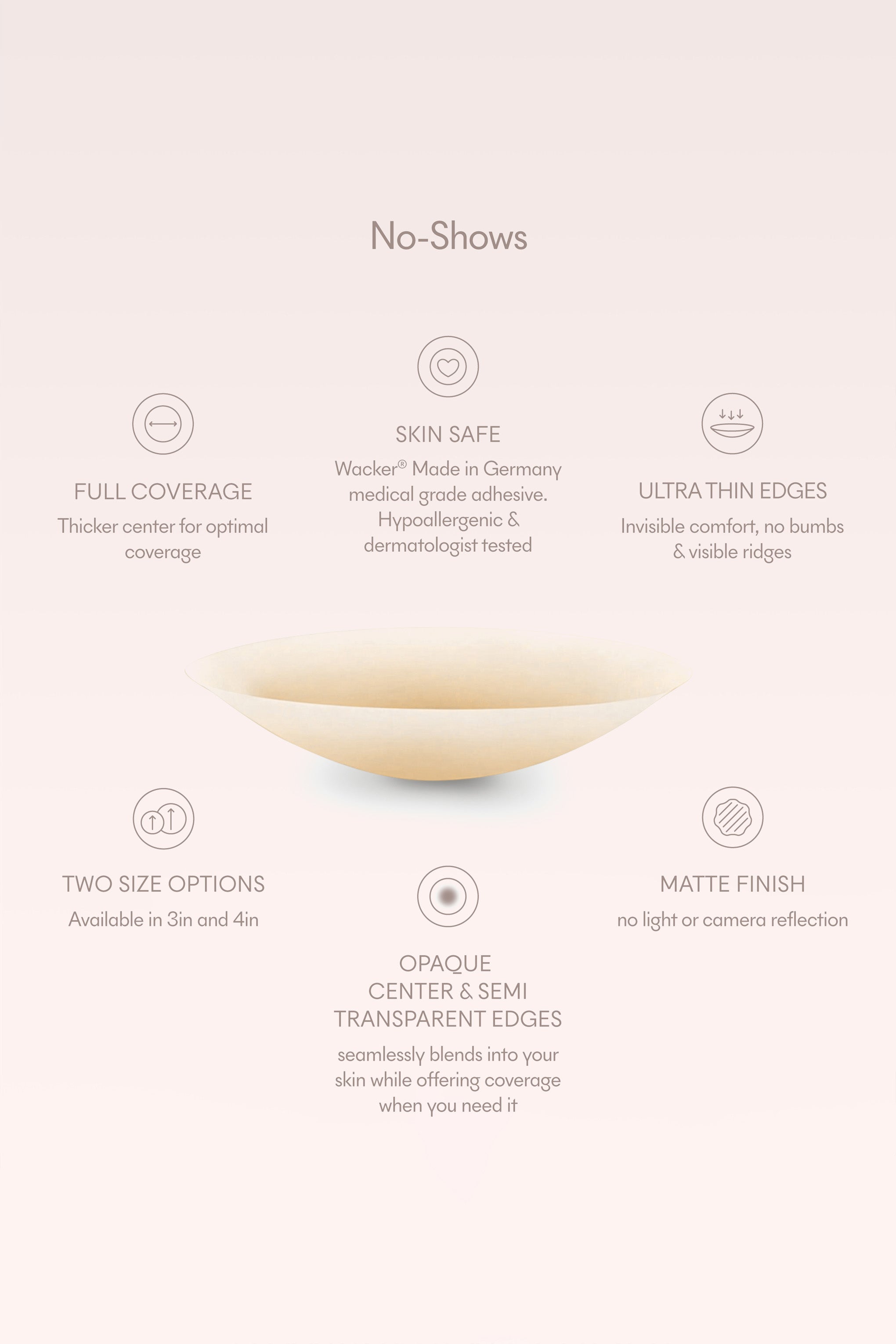 No-Show | NOOD Round Nipple Covers 3 Inch No.3