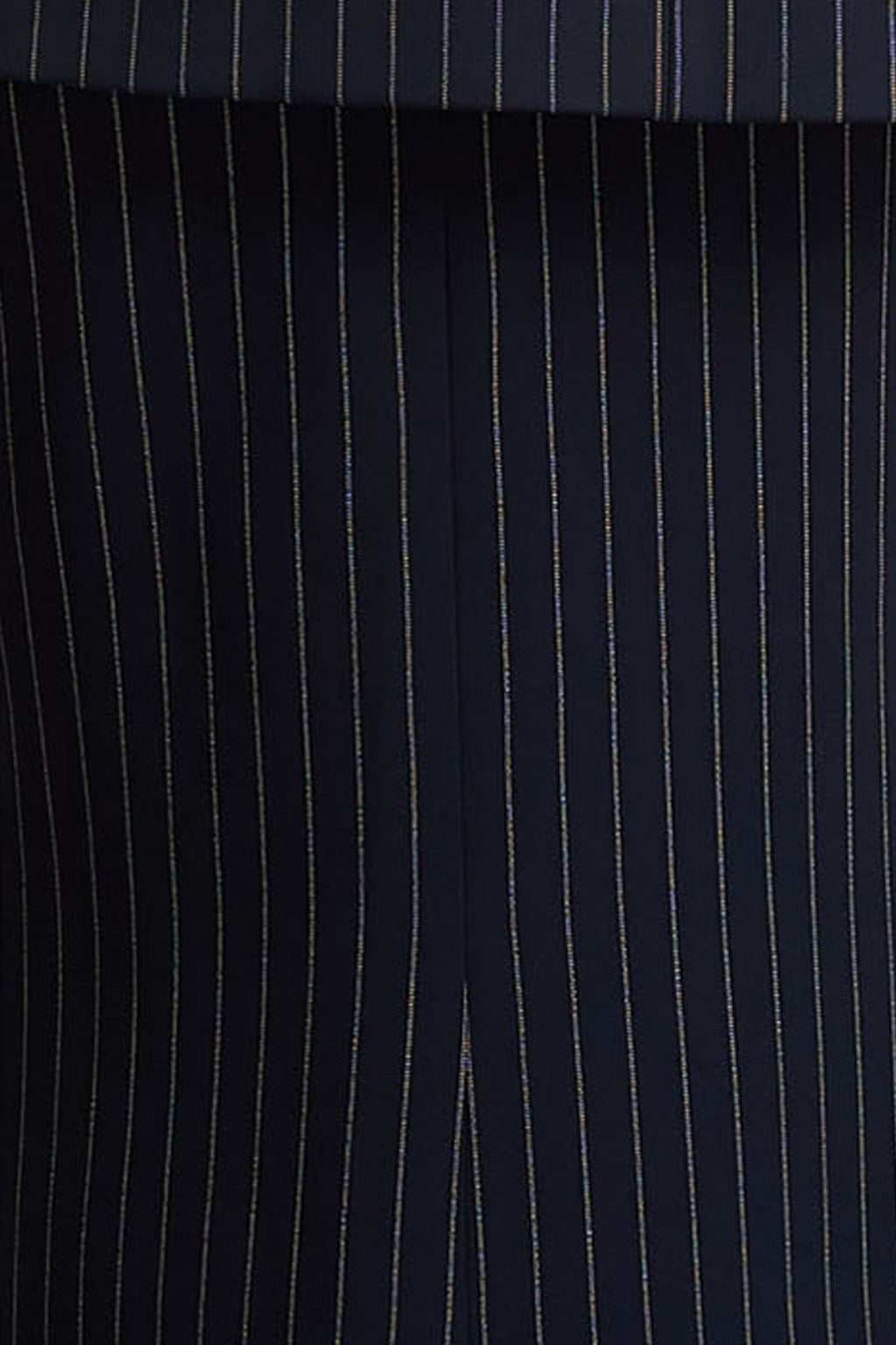 Elana | Navy Pinstripe Maxi Skirt With Front-High Split