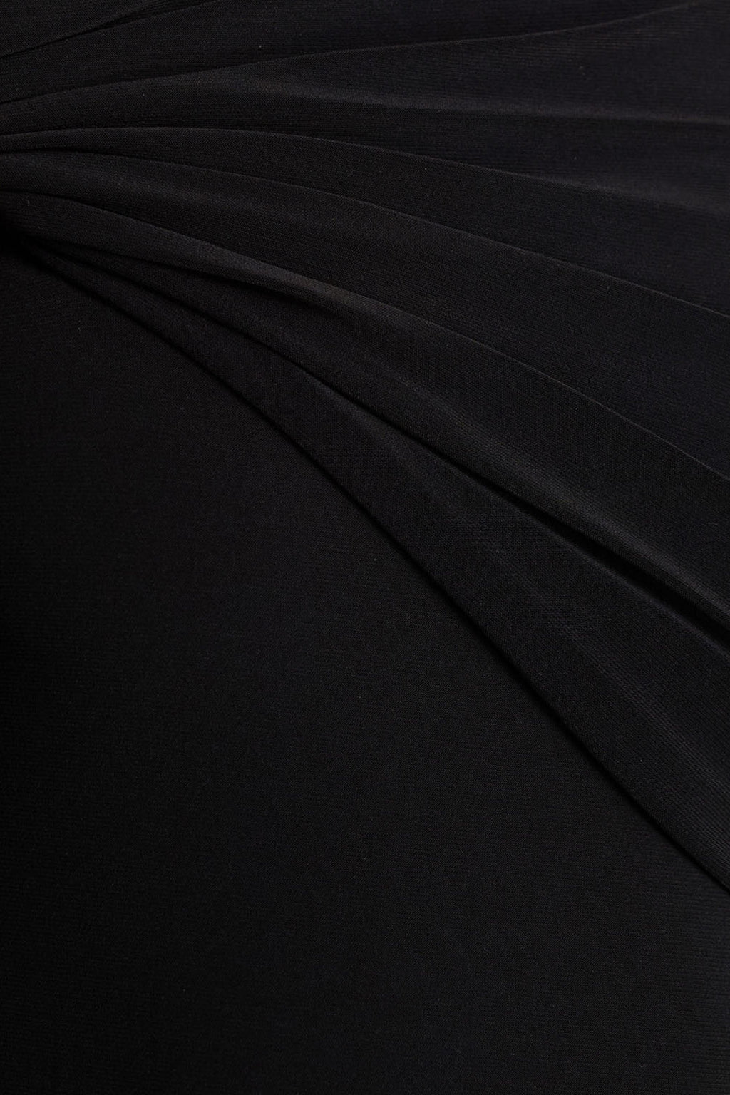 Alexia | Black Asymmetric-Neck Maxi Dress With Gold-Details