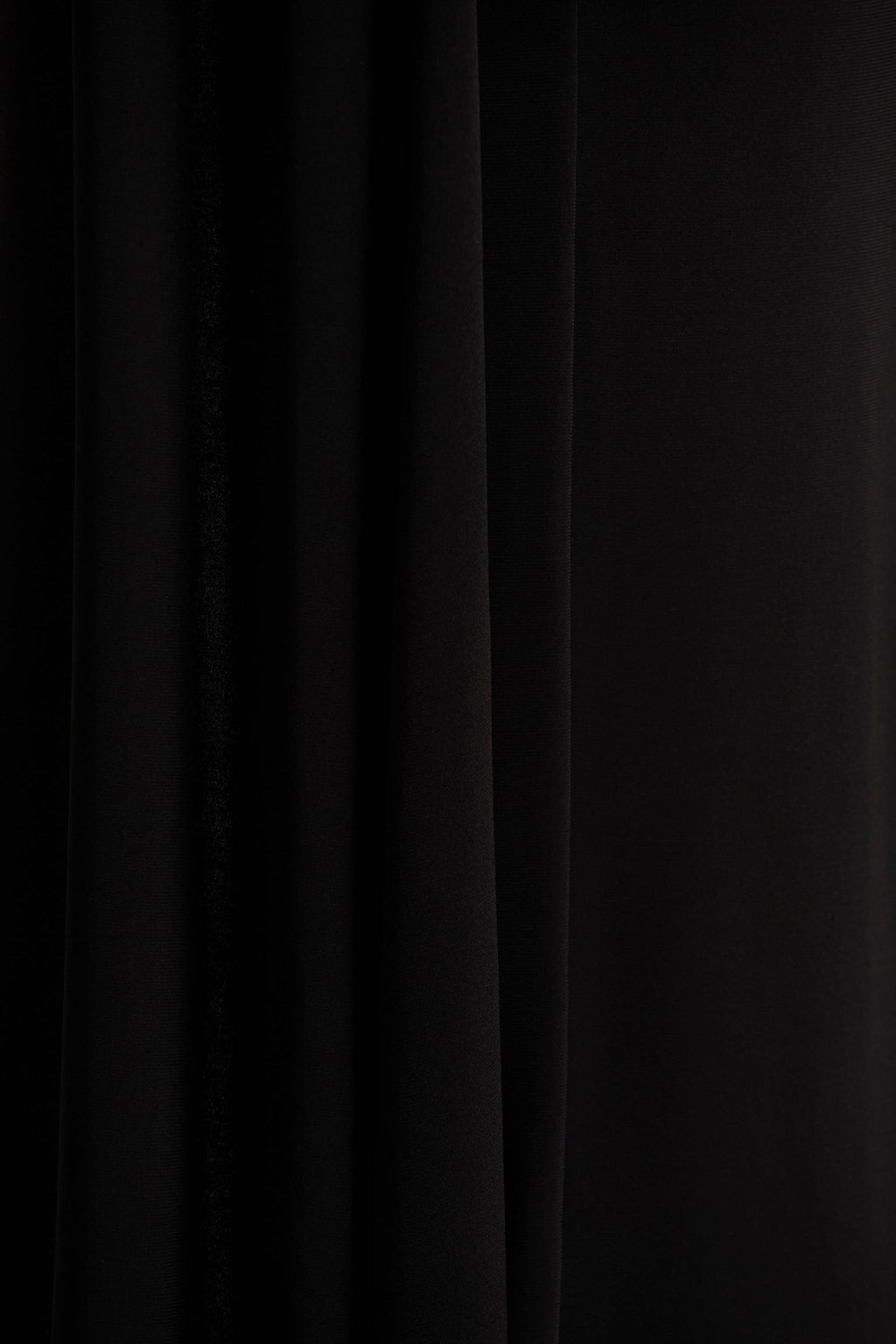 Dawn | Black High-Neck Maxi Dress With One Long Cape-Sleeve