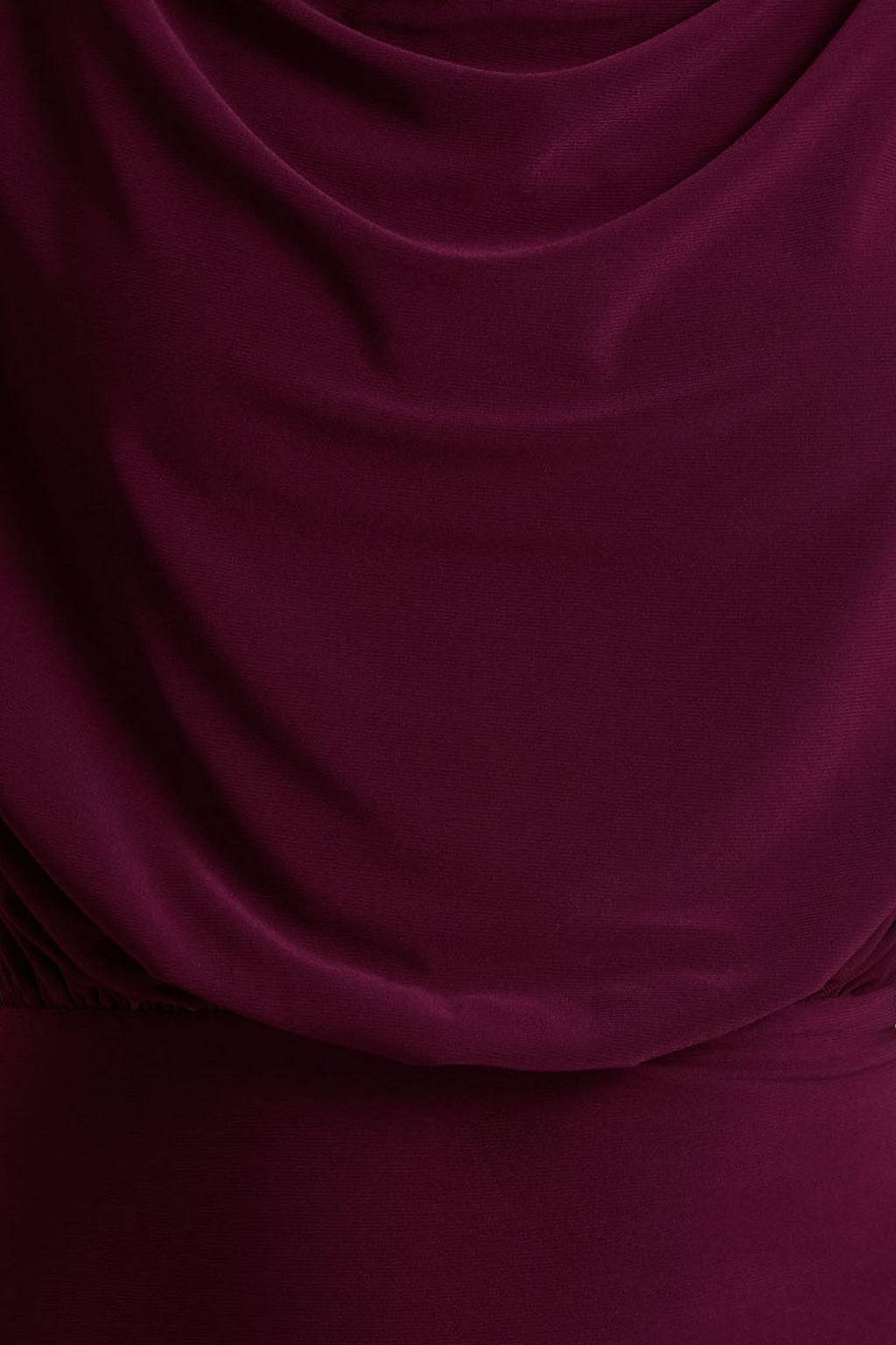 Hermia | Burgundy High-Neck Midi Dress