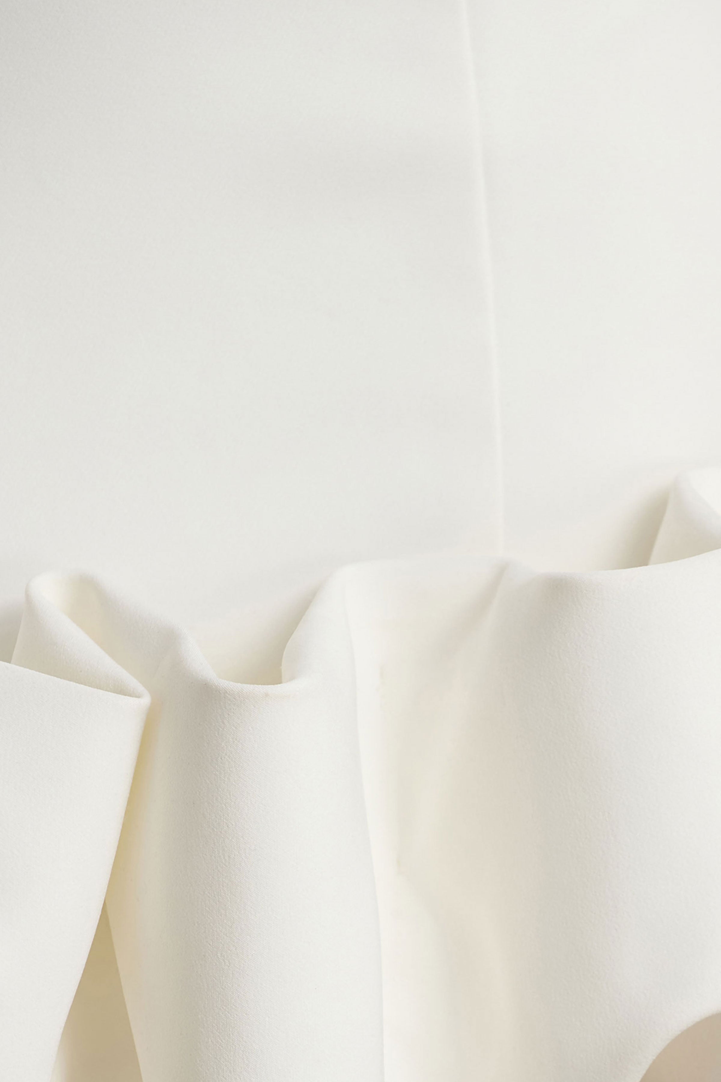 Geneve | White Halter-Neck Mini Dress With Ruffled Trim