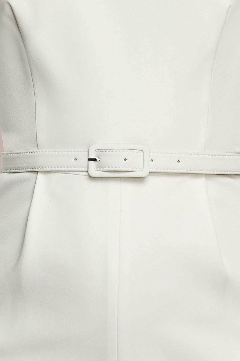 Prize | Cream Crew-Neck Jumpsuit With Embellishment Detail