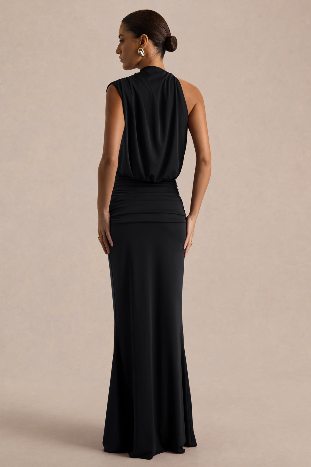 Umaira | Black High-Neck Maxi Dress