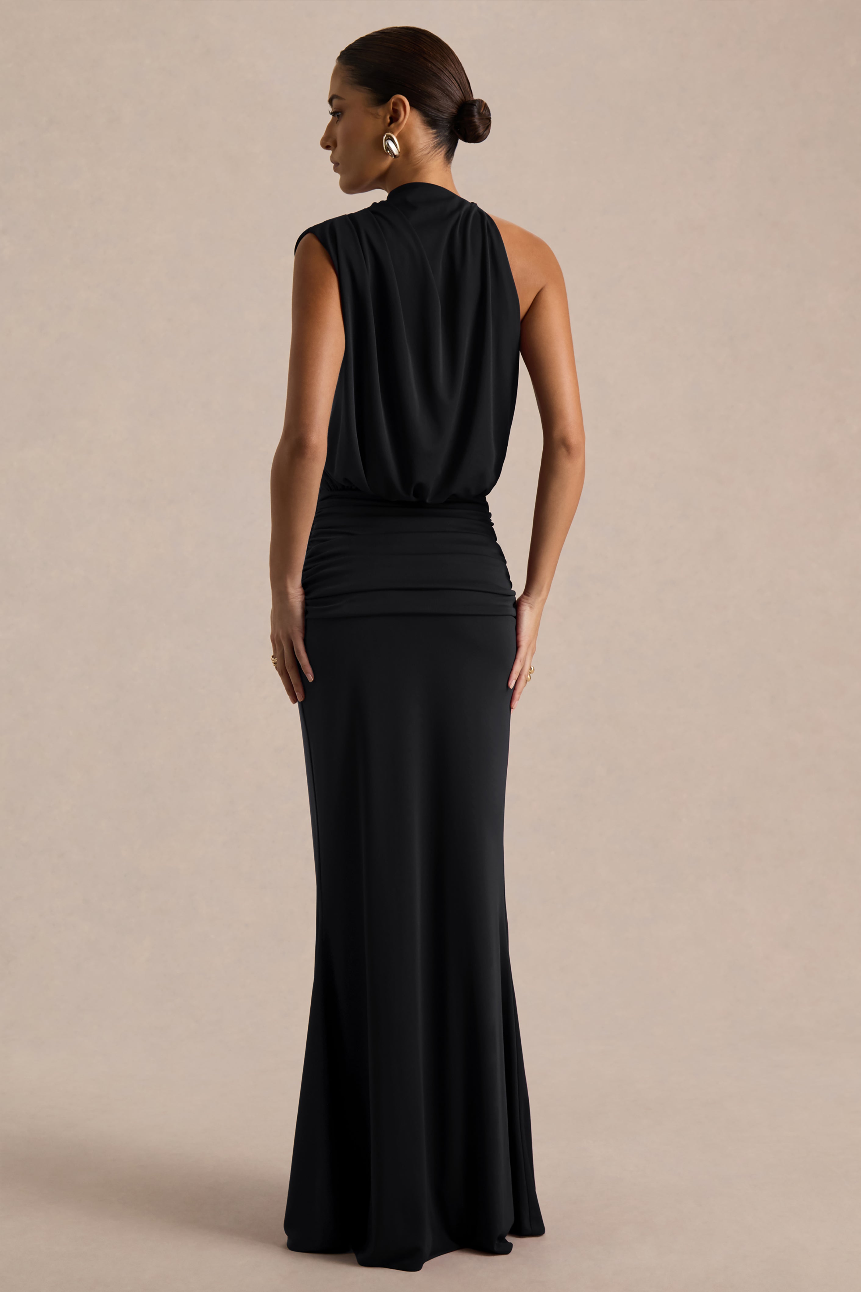 Umaira | Black High-Neck Maxi Dress