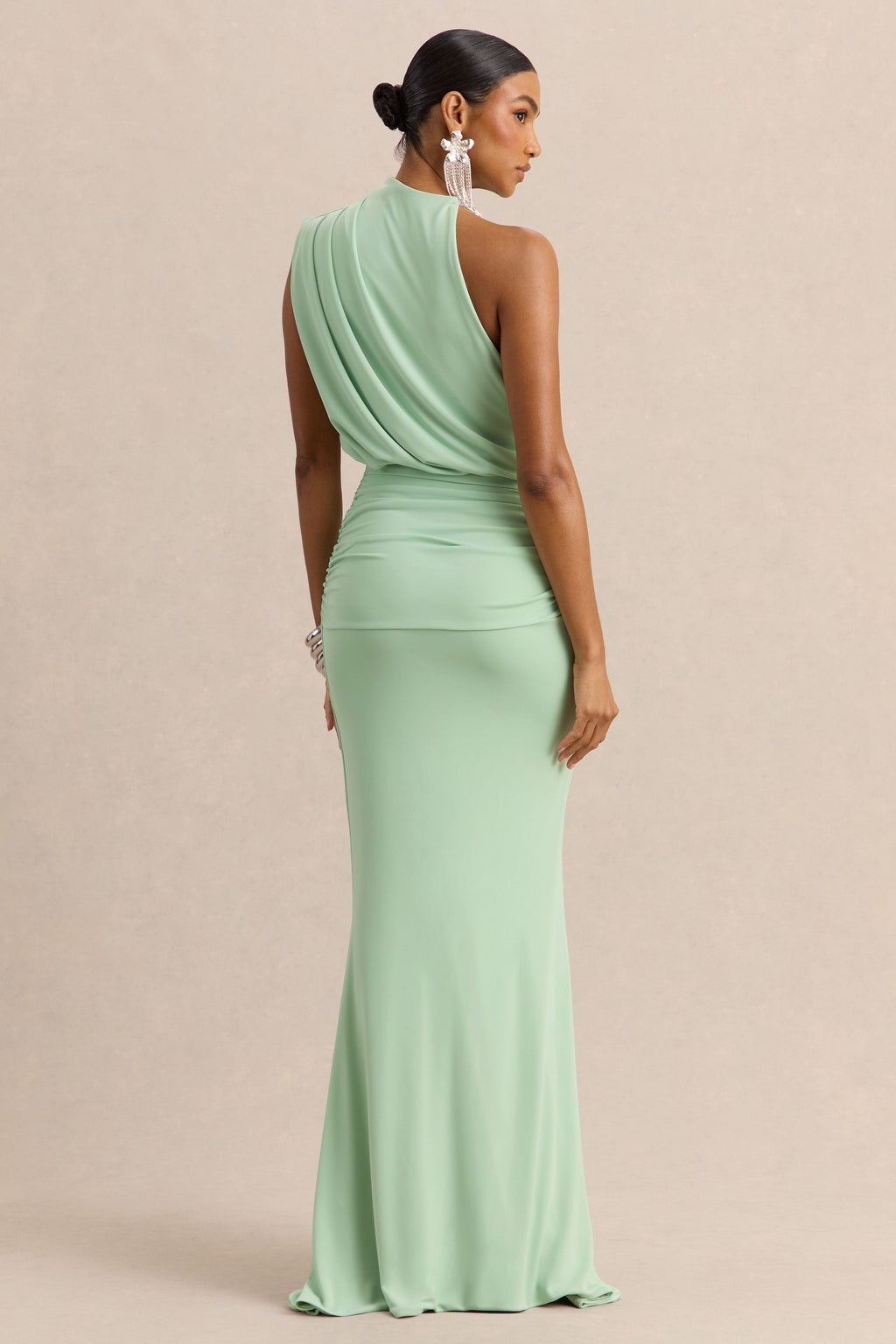 Umaira | Mint High-Neck Maxi Dress