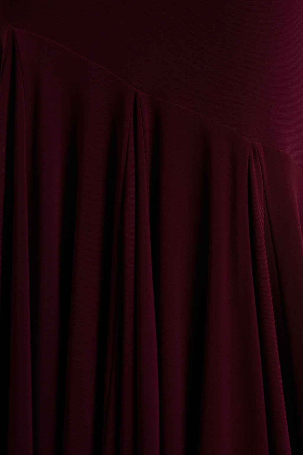 Zya | Dark Plum Asymmetric-Neck Fishtail Maxi Dress