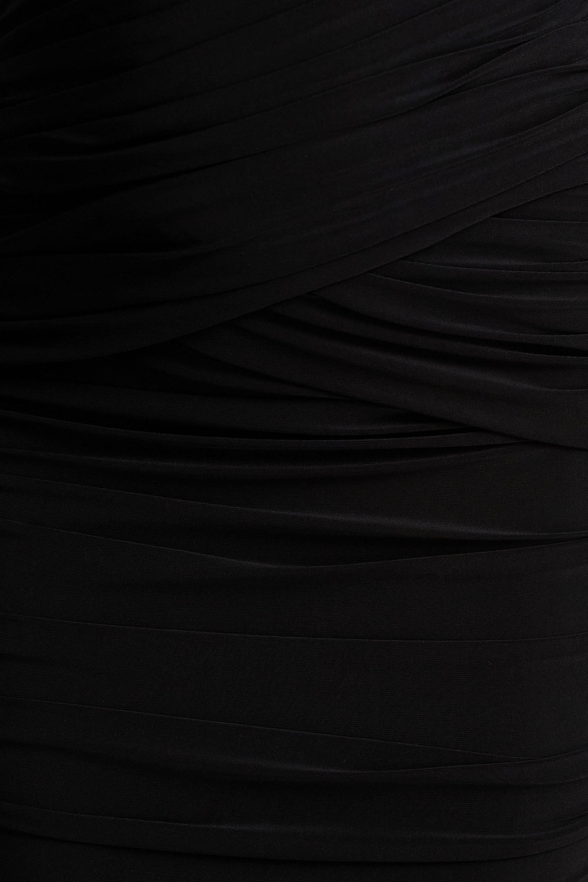 Kendall | Black V-Neck Wrapped Maxi Dress With Chest Cut-Out