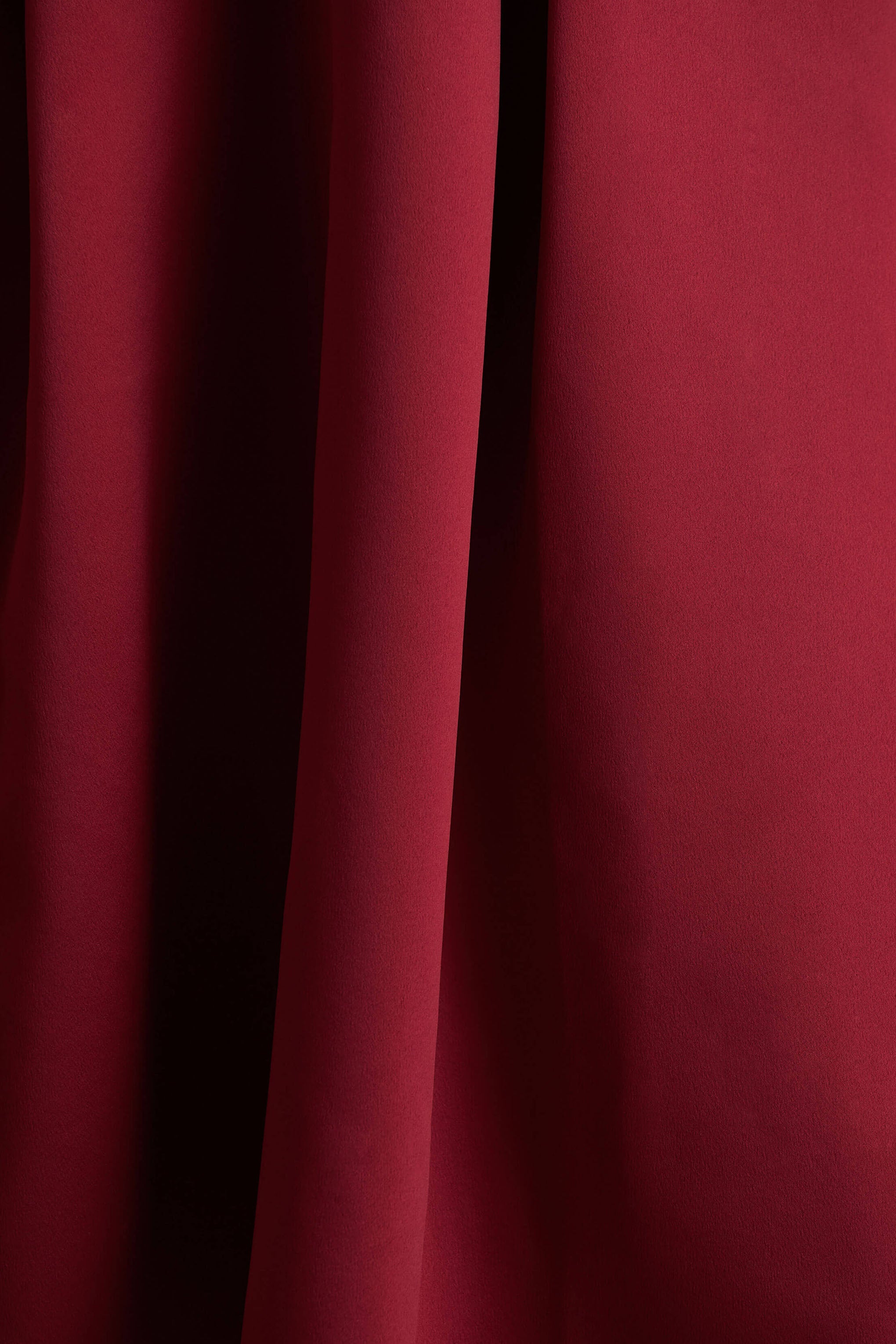 Promises | Red Satin Sweetheart-Neck Midi Dress