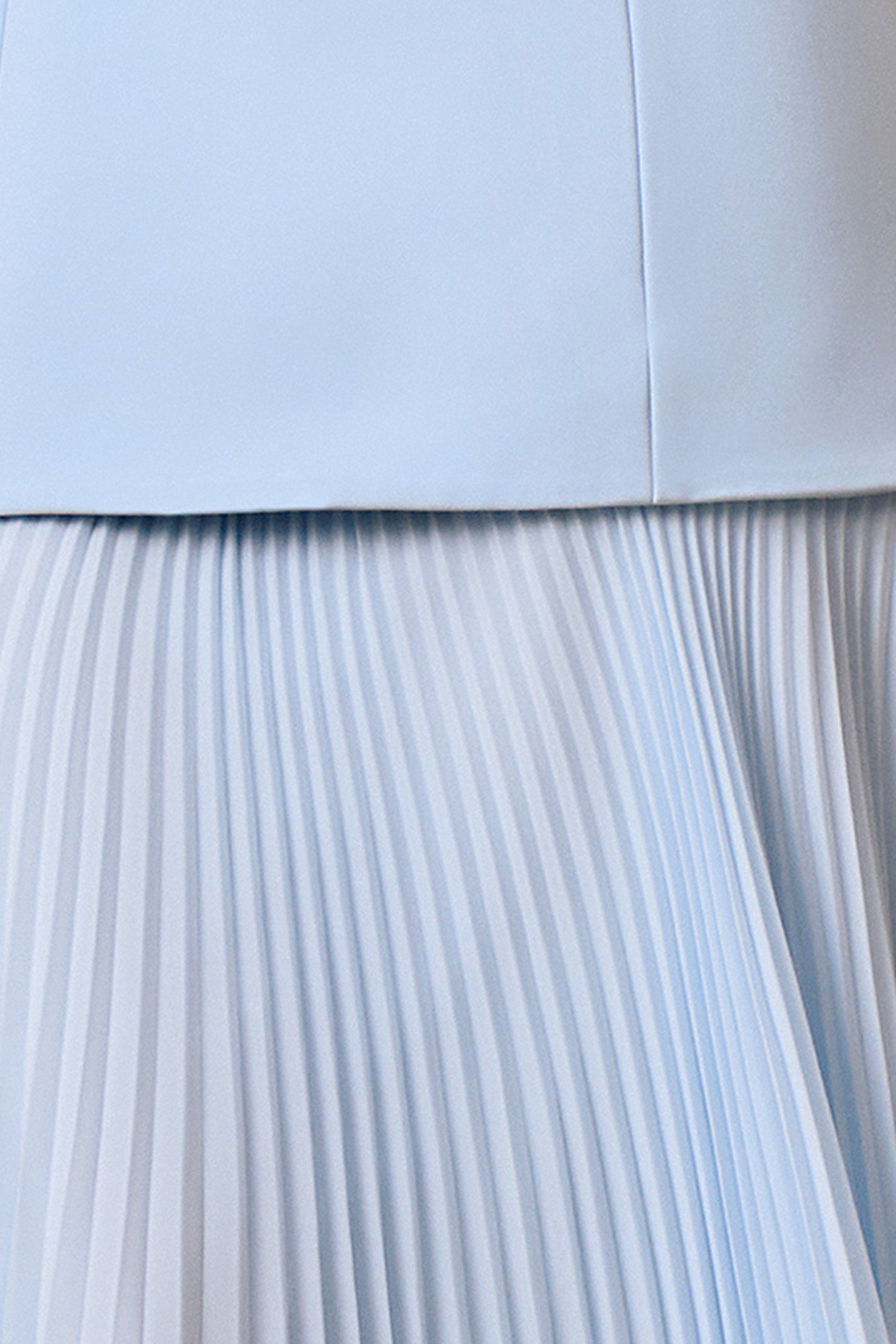 Hadley | Powder Blue Boat-Neck Maxi Dress With Drop-Waist
