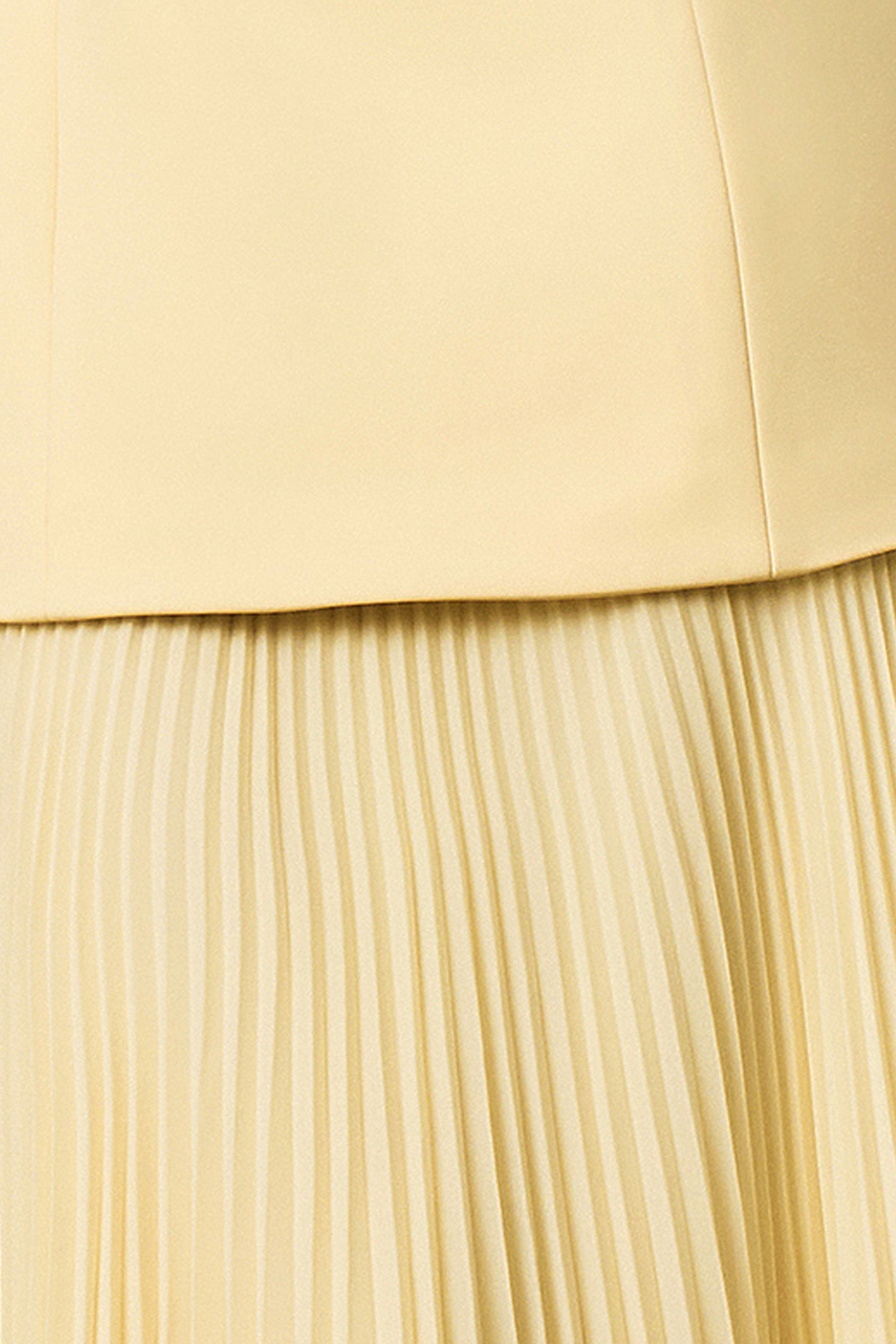 Hadley | Lemon Boat-Neck Maxi Dress With Drop-Waist