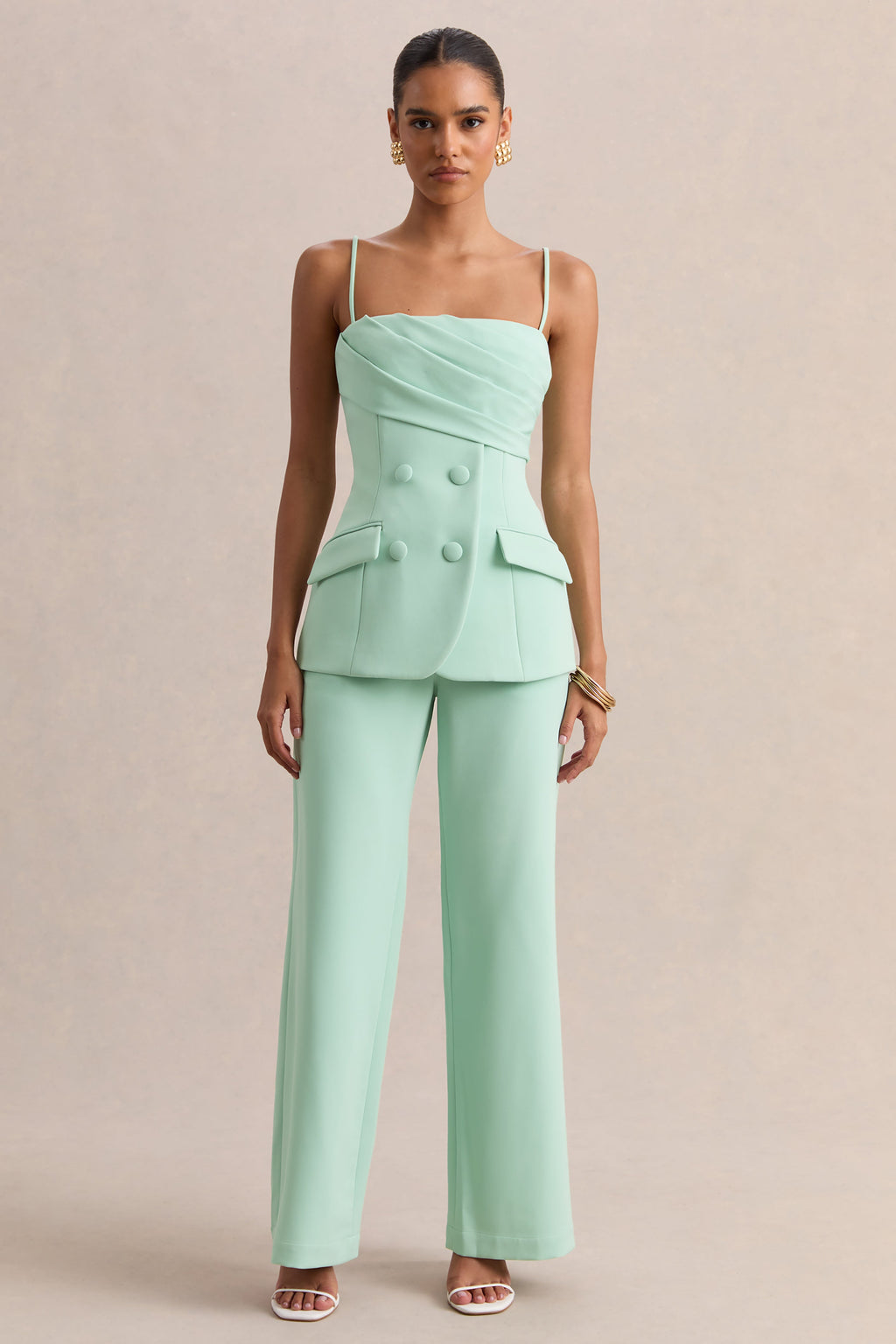 Malou | Sage Tailored Trousers