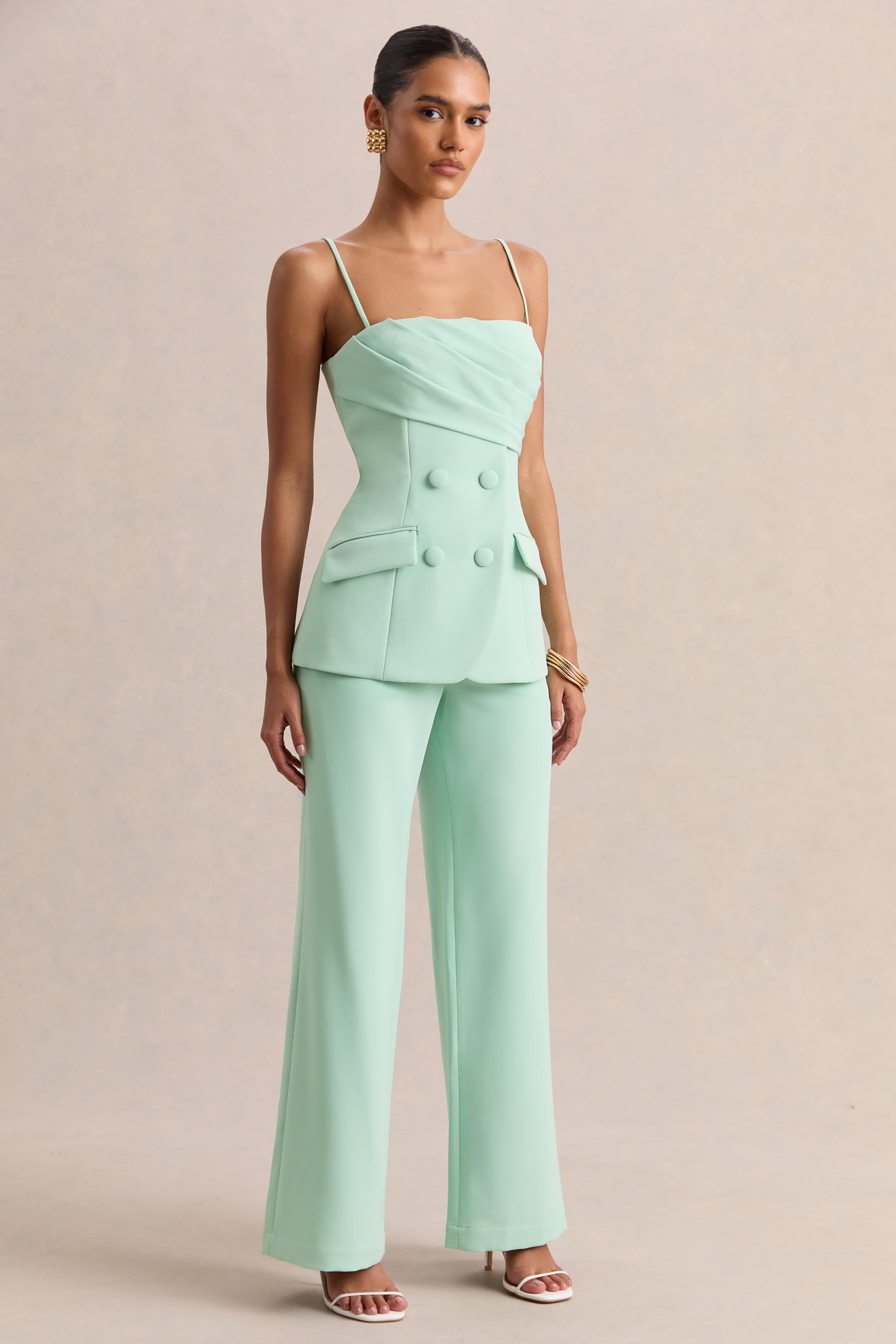 Malou | Sage Tailored Trousers