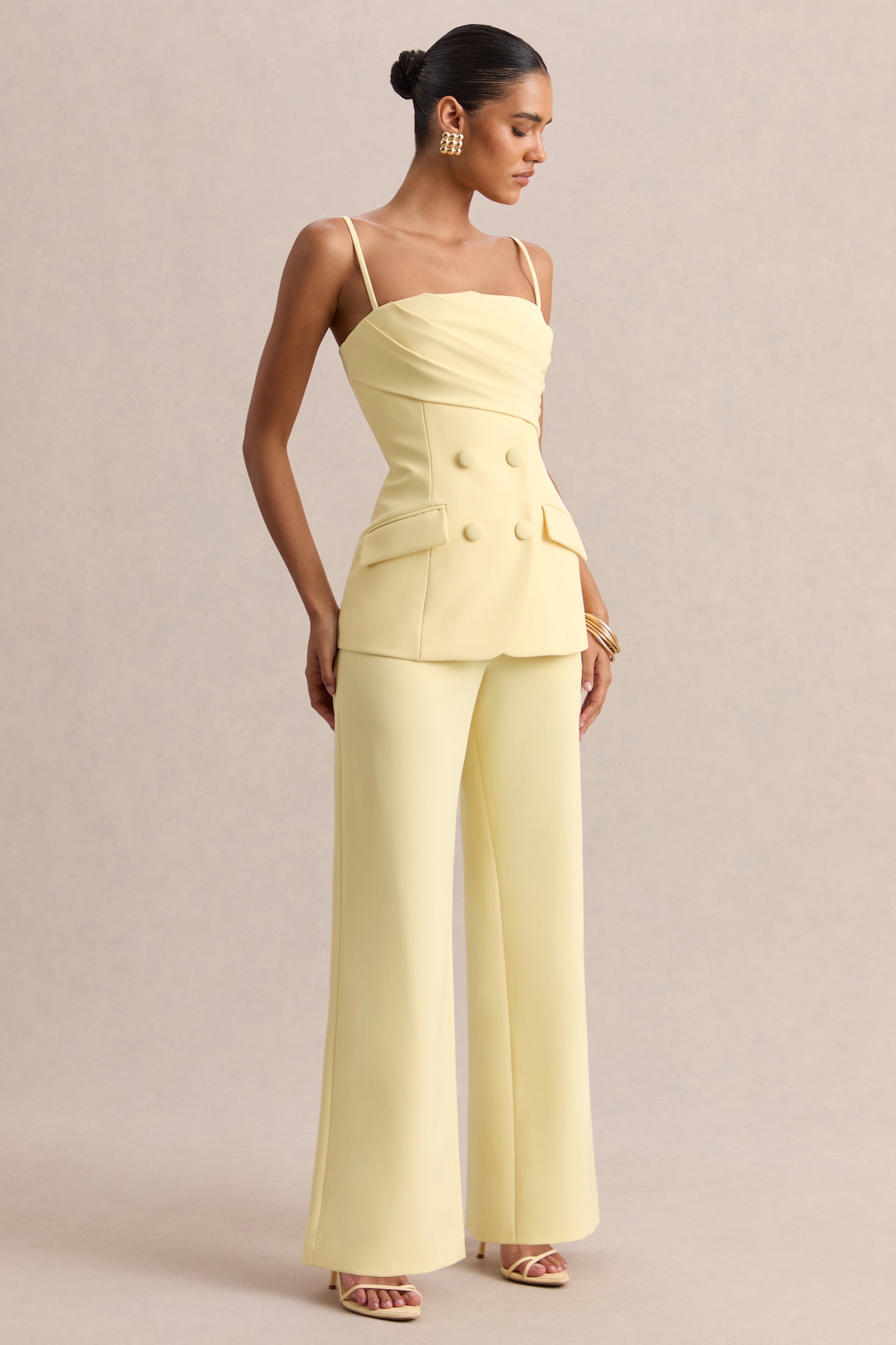 Malou | Lemon Tailored Trousers