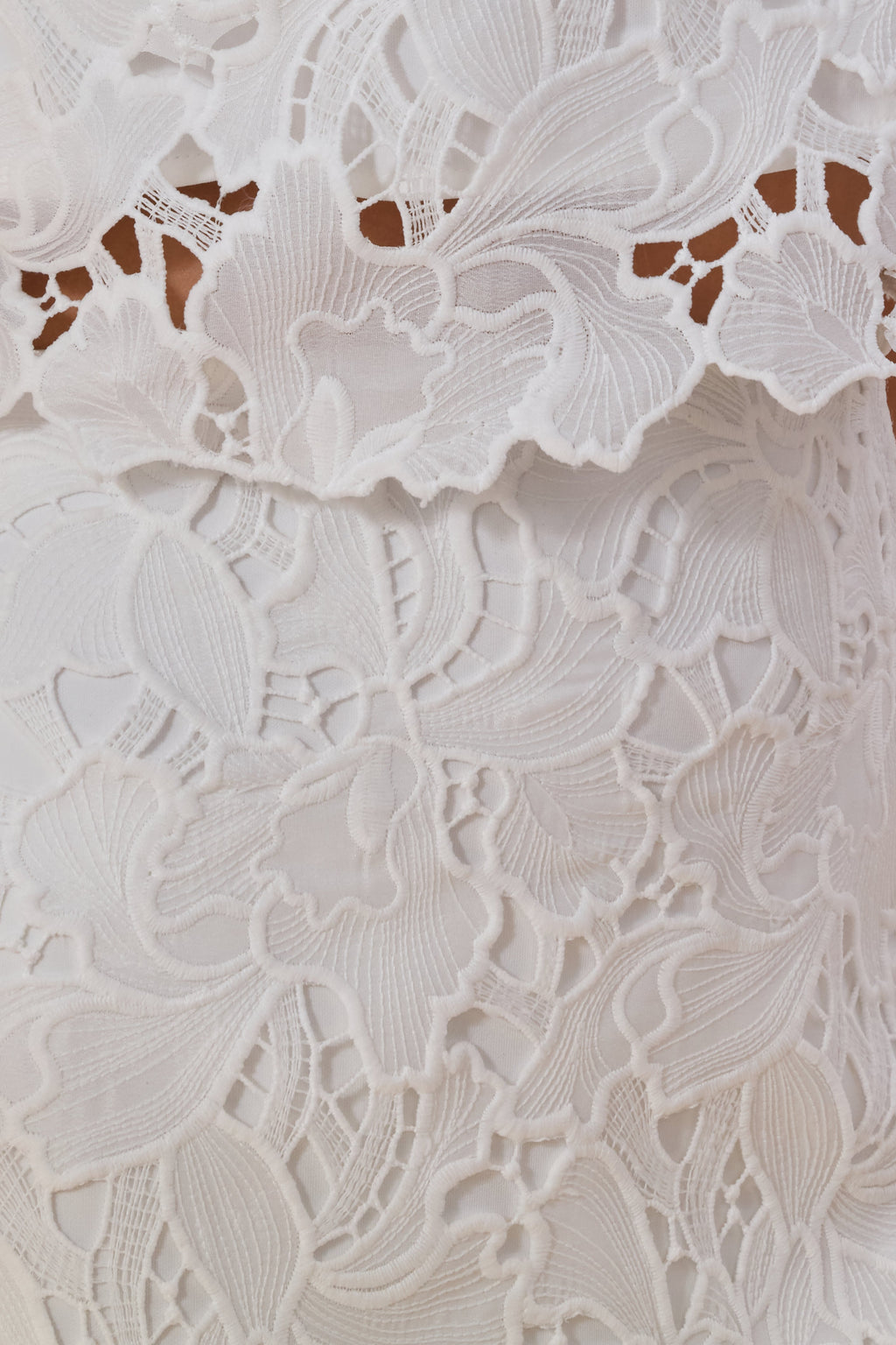 Aisling | White Lace Midi-Skirt