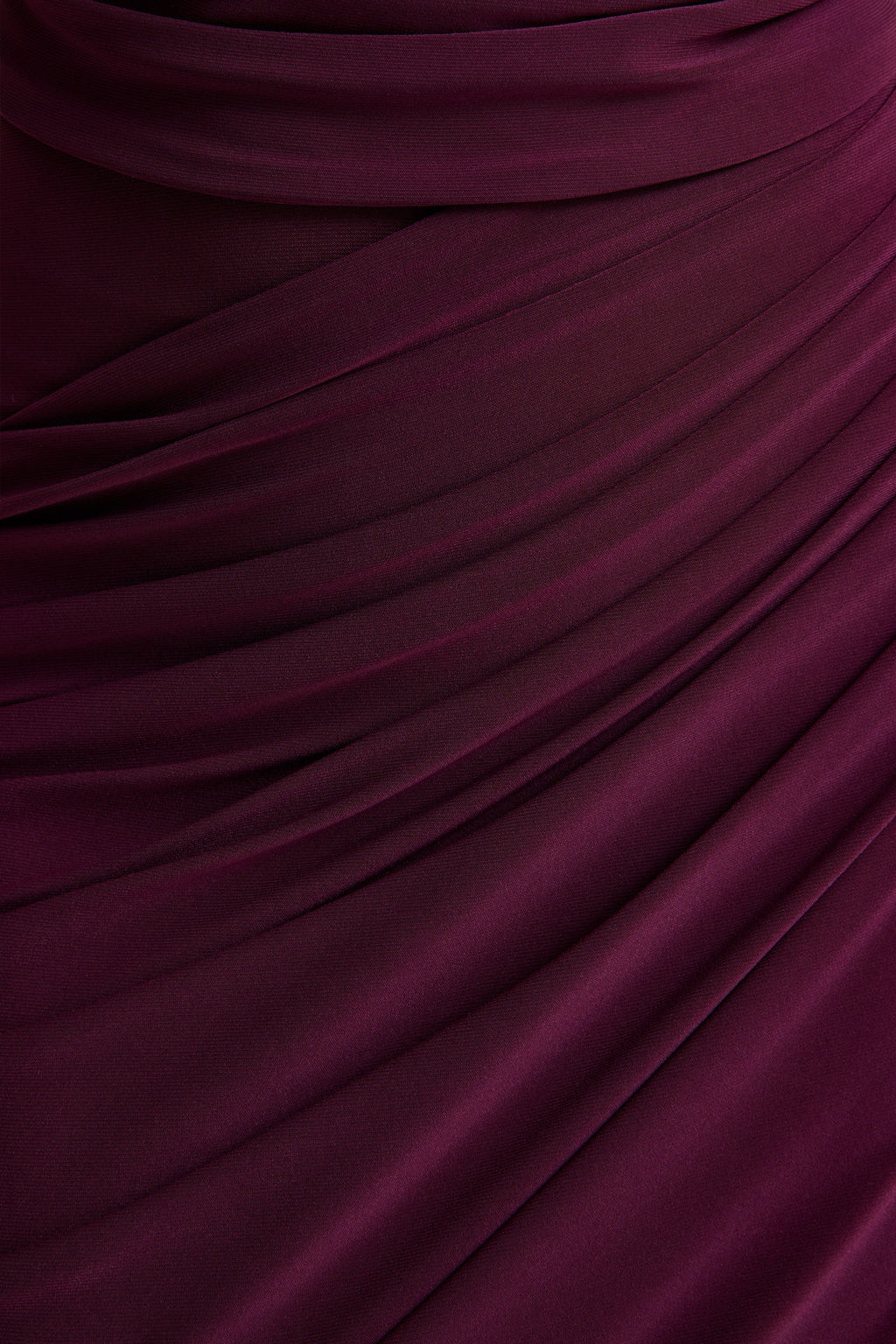 Cairo | Burgundy Cowl-Neck Maxi Dress With Gathered Detailing