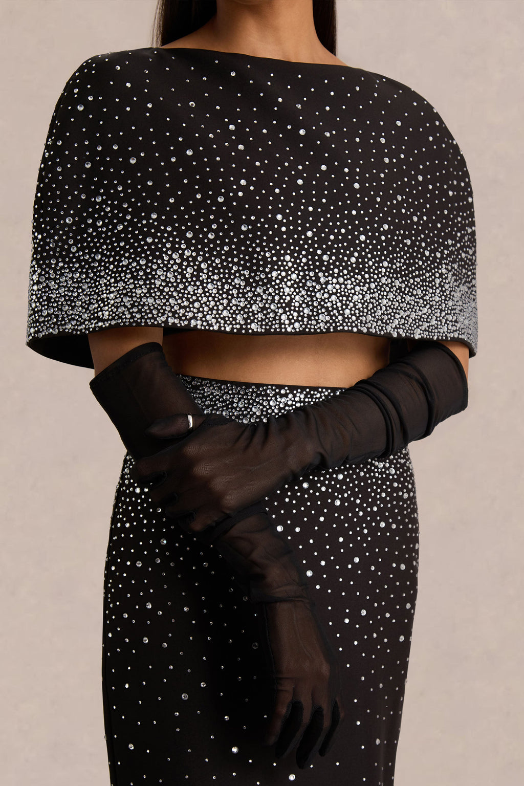 Zyana | Black Mesh Gloves
