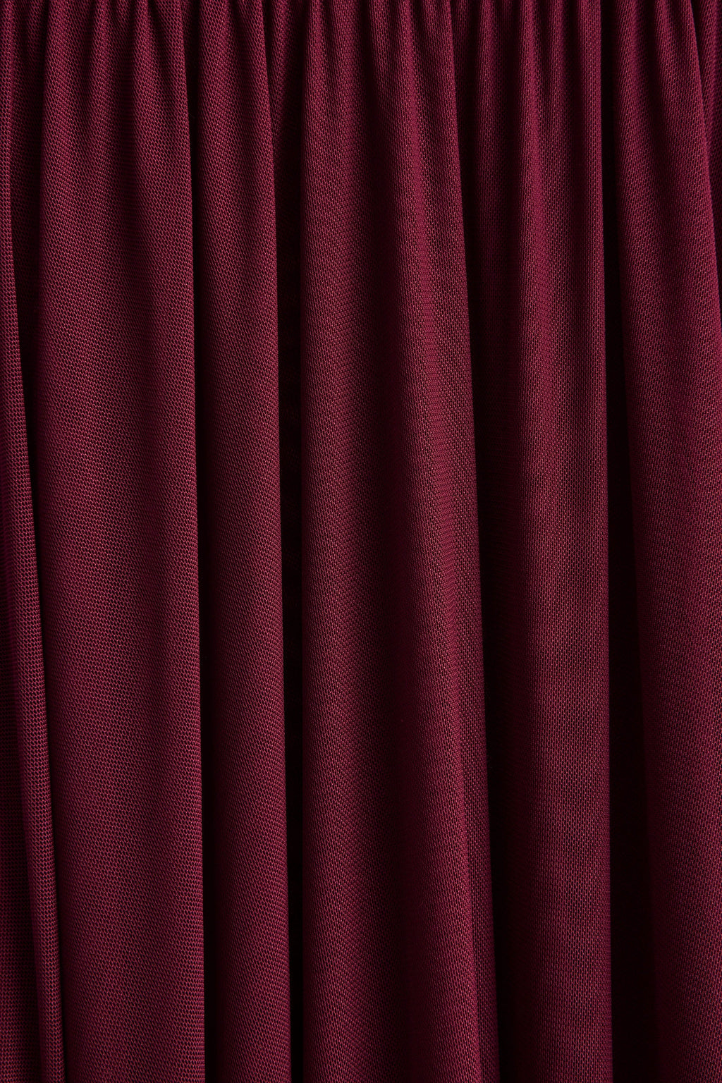 Gigi | Burgundy High-Neck Maxi Dress With Drop-Waist And Sheer Skirt