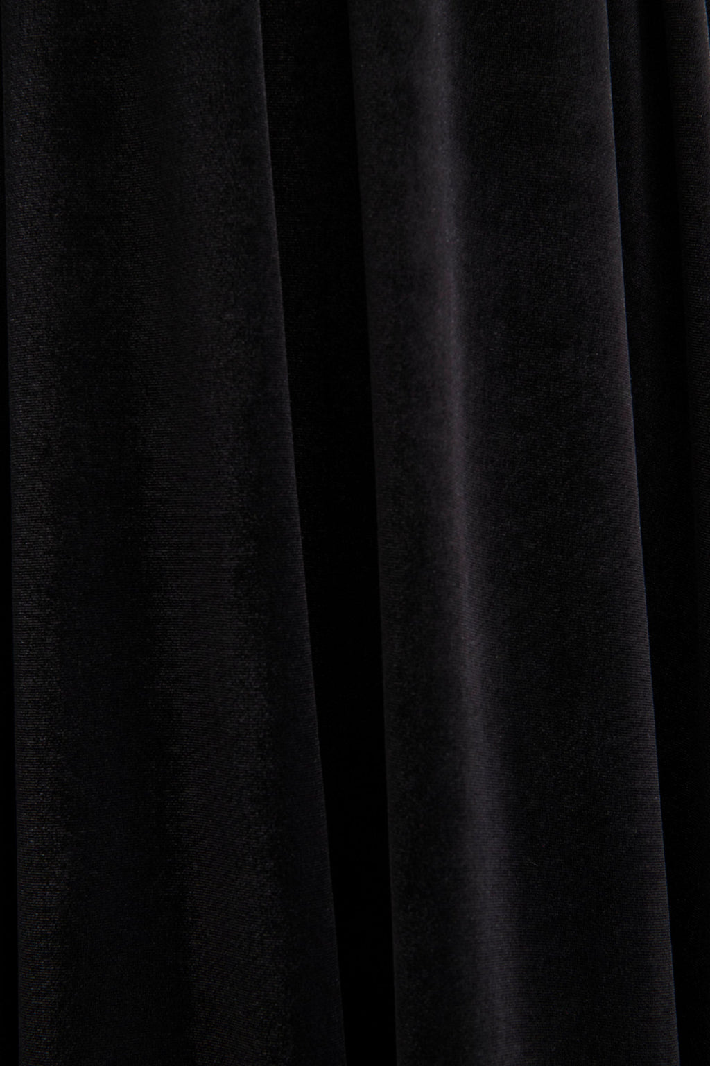 Esmeray | Black Velvet Sweetheart-Neck Midi Dress
