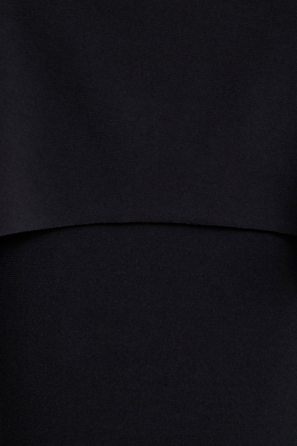 Kalani | Black Crew-Neck Midi Dress With Cape-Sleeves