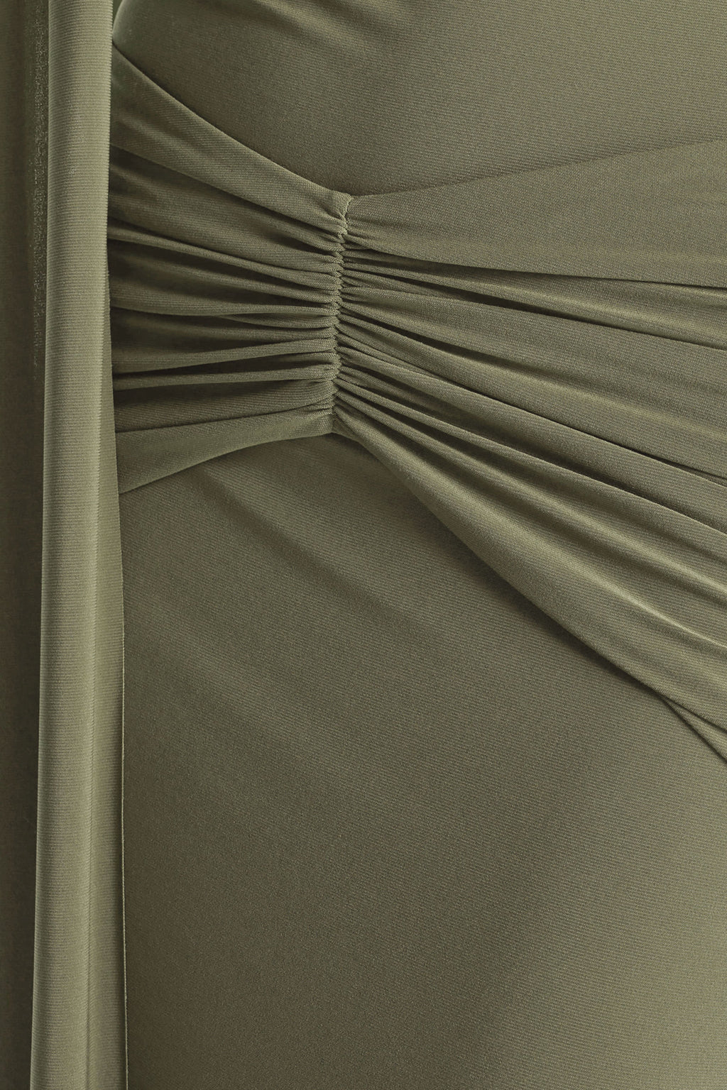 Hyla | Green High-Neck Maxi Dress With Sash-Detail