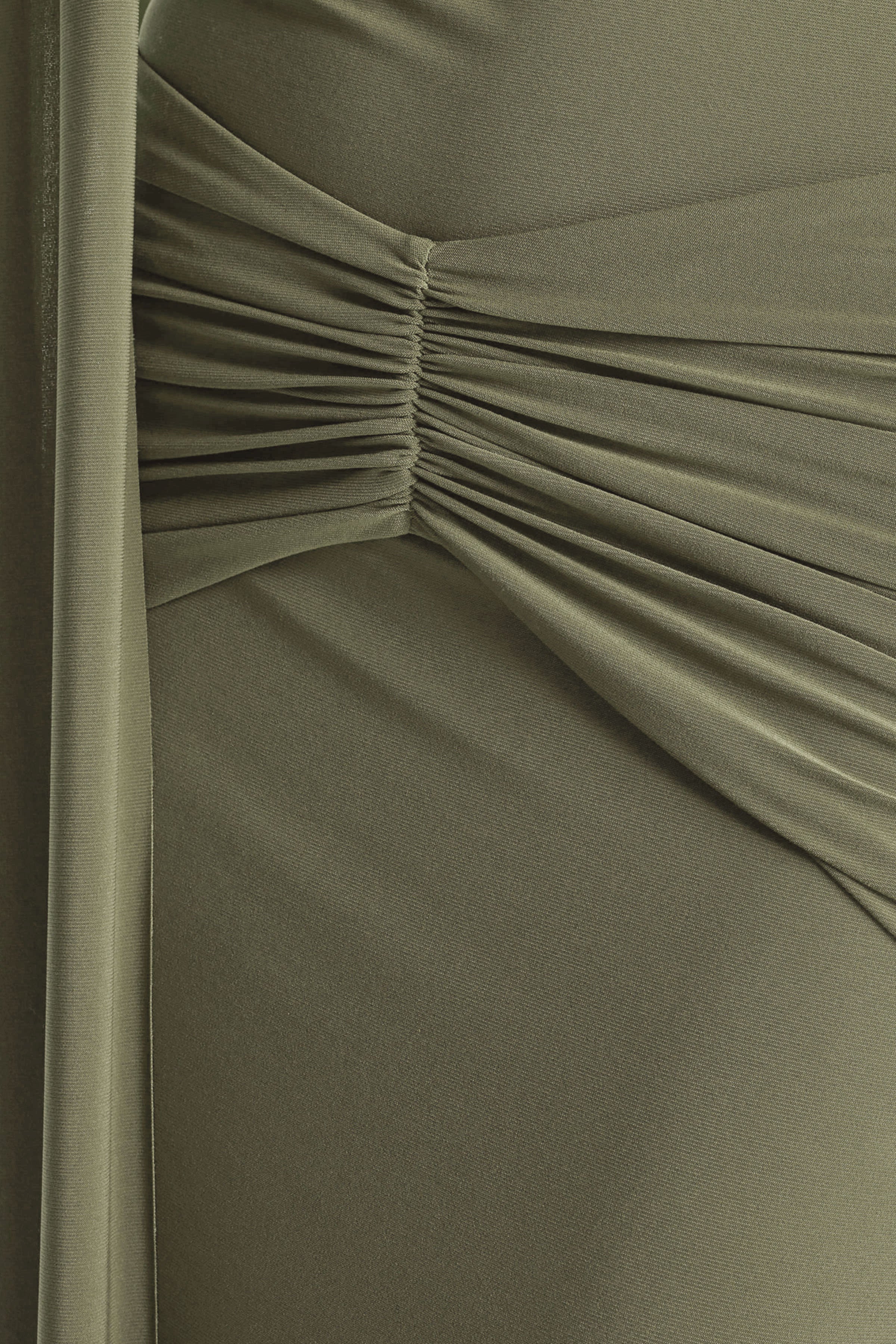 Hyla | Green High-Neck Maxi Dress With Sash-Detail
