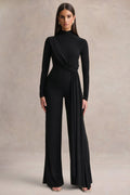 Havenna | Black High-Neck Jumpsuit