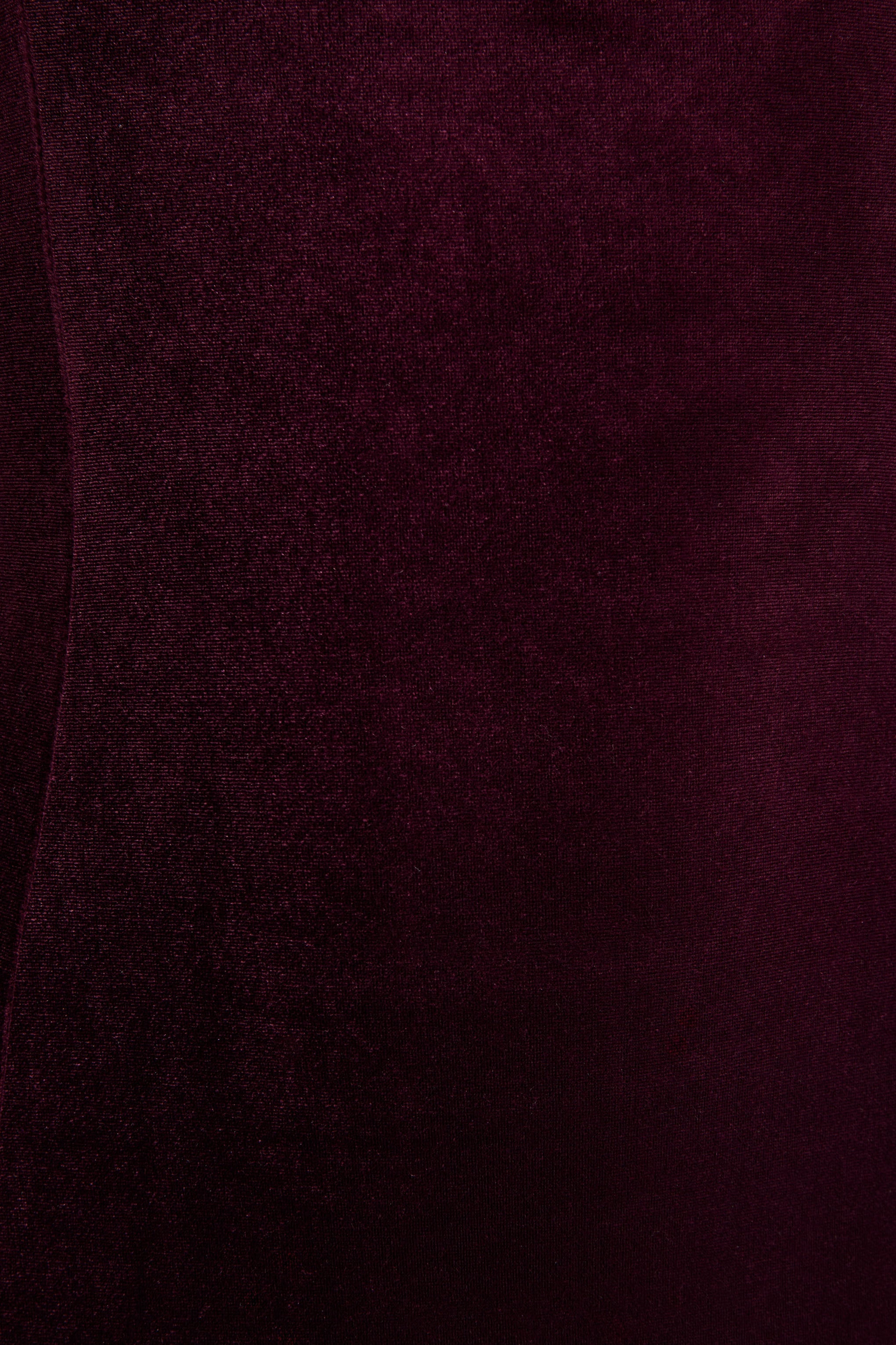 Emberlyn | Burgundy Velvet Scoop-Neck Fishtail Midi Dress