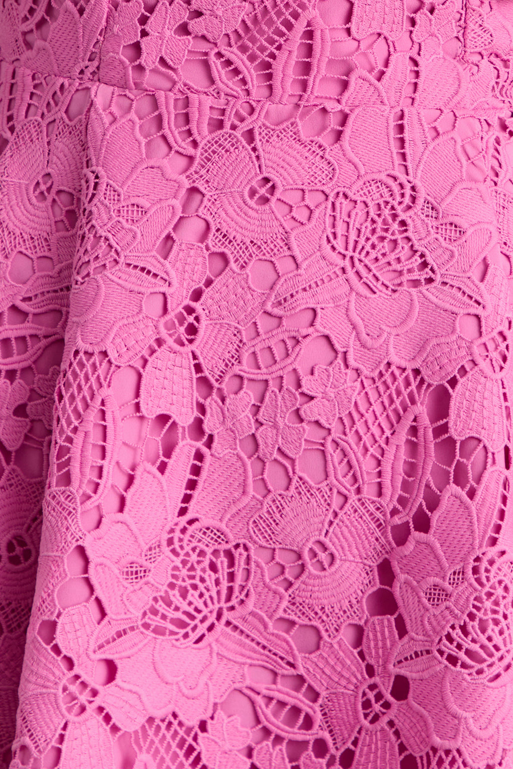 Morina | Pink Lace Crew-Neck Mini Dress